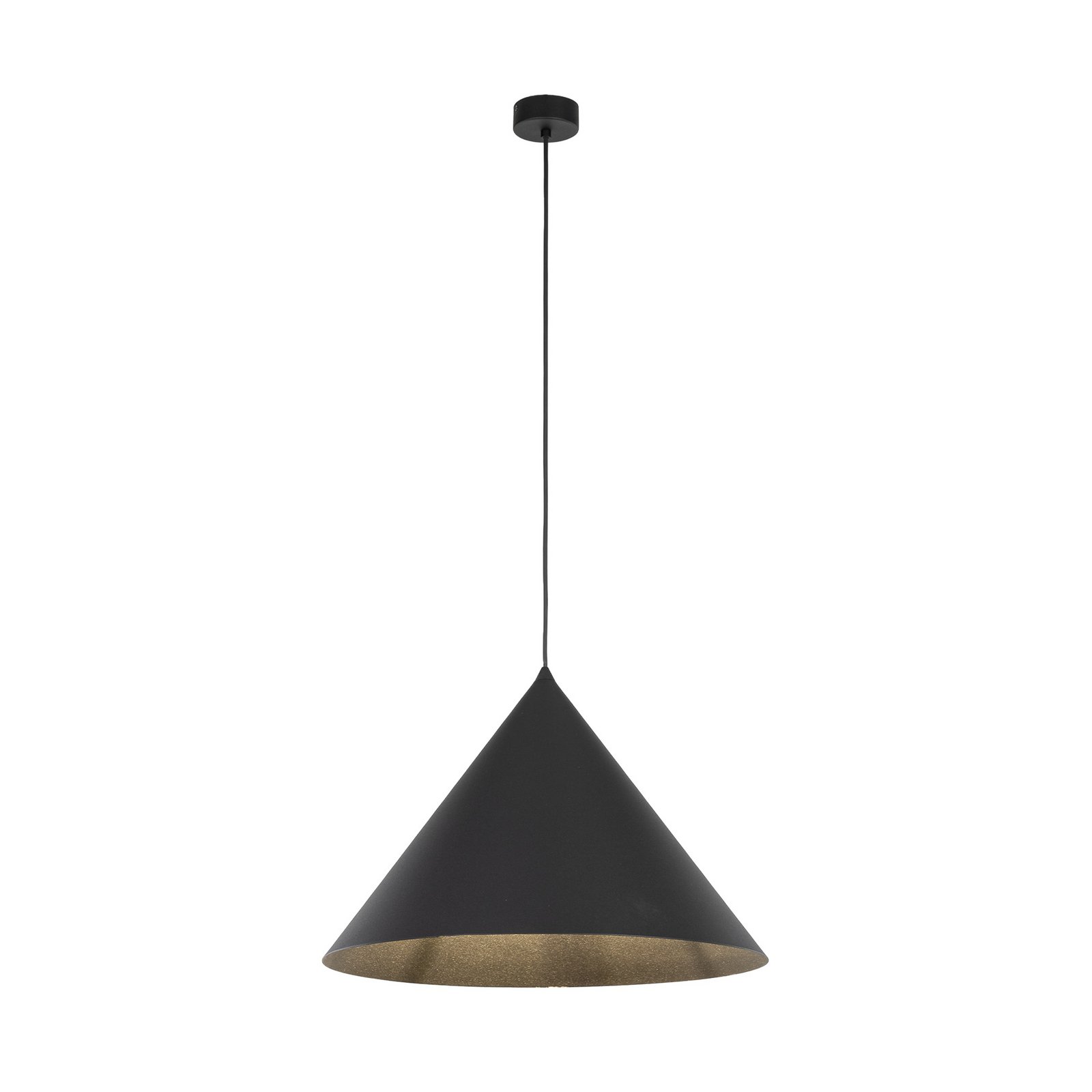 Cono pendant light, 1-bulb, Ø 50 cm, black, E27