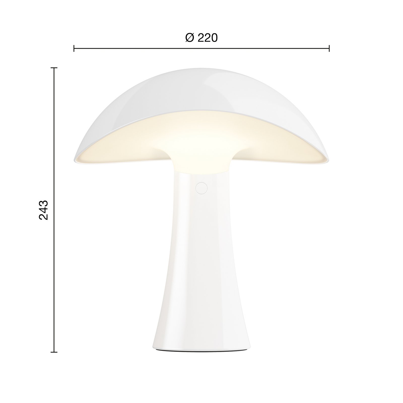 Lampe de table LED rechargeable Louis Poulsen Rumee 220, blanche, IP44
