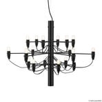 FLOS 2097/18 LED chandelier, frosted, black