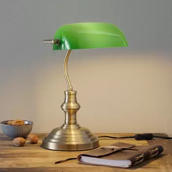 Lampe à poser verre vert LED intensité variable Levels Ø22cm