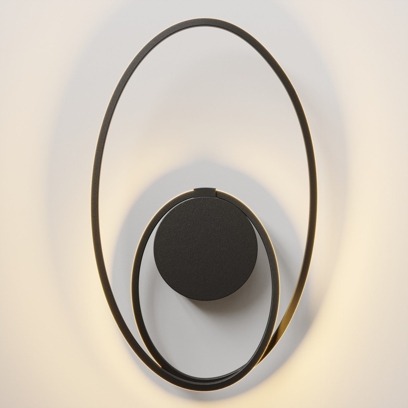 Lindby Xenias -LED-kattovalaisin, musta 49 x 30