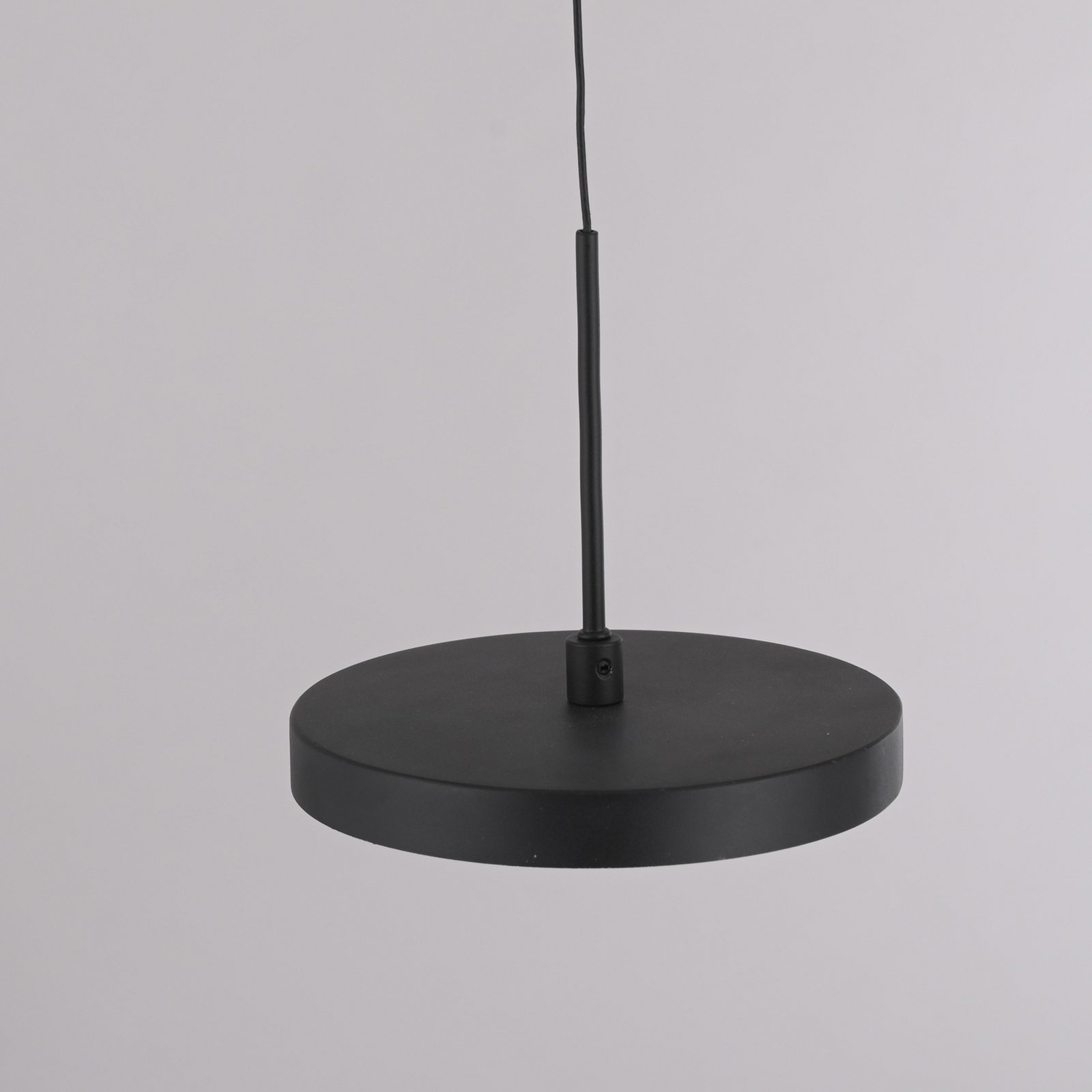 JUST LIGHT. LED-Hängeleuchte Plata, schwarz, 1-fl., 3.000 K