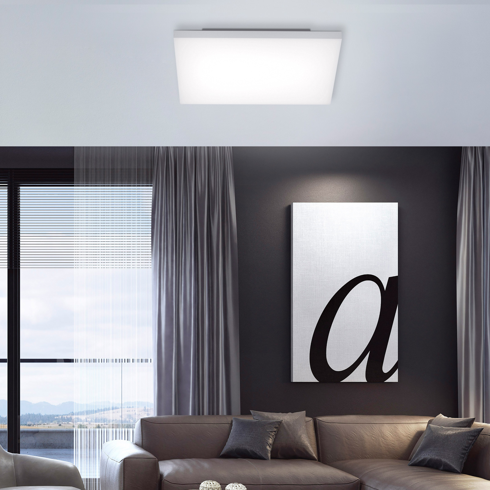 Φωτιστικό οροφής Canvas LED, ρυθμιζόμενο λευκό, 45 cm