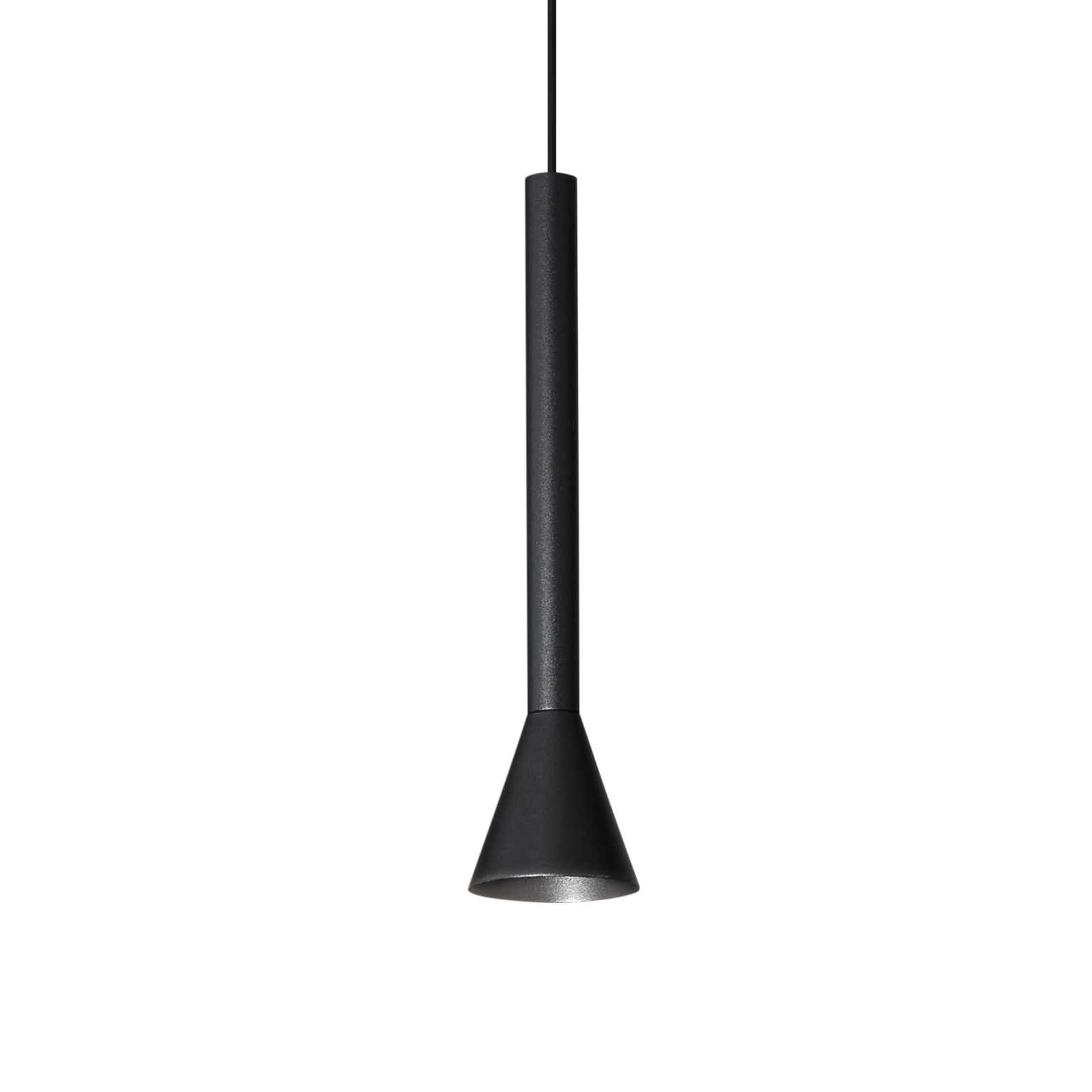 IDEAL LUX Diesis LED hanging light, black, Ø 6 cm, metal IDEAL LUX Diesis LED hanging light, black, Ø 6 cm, metal