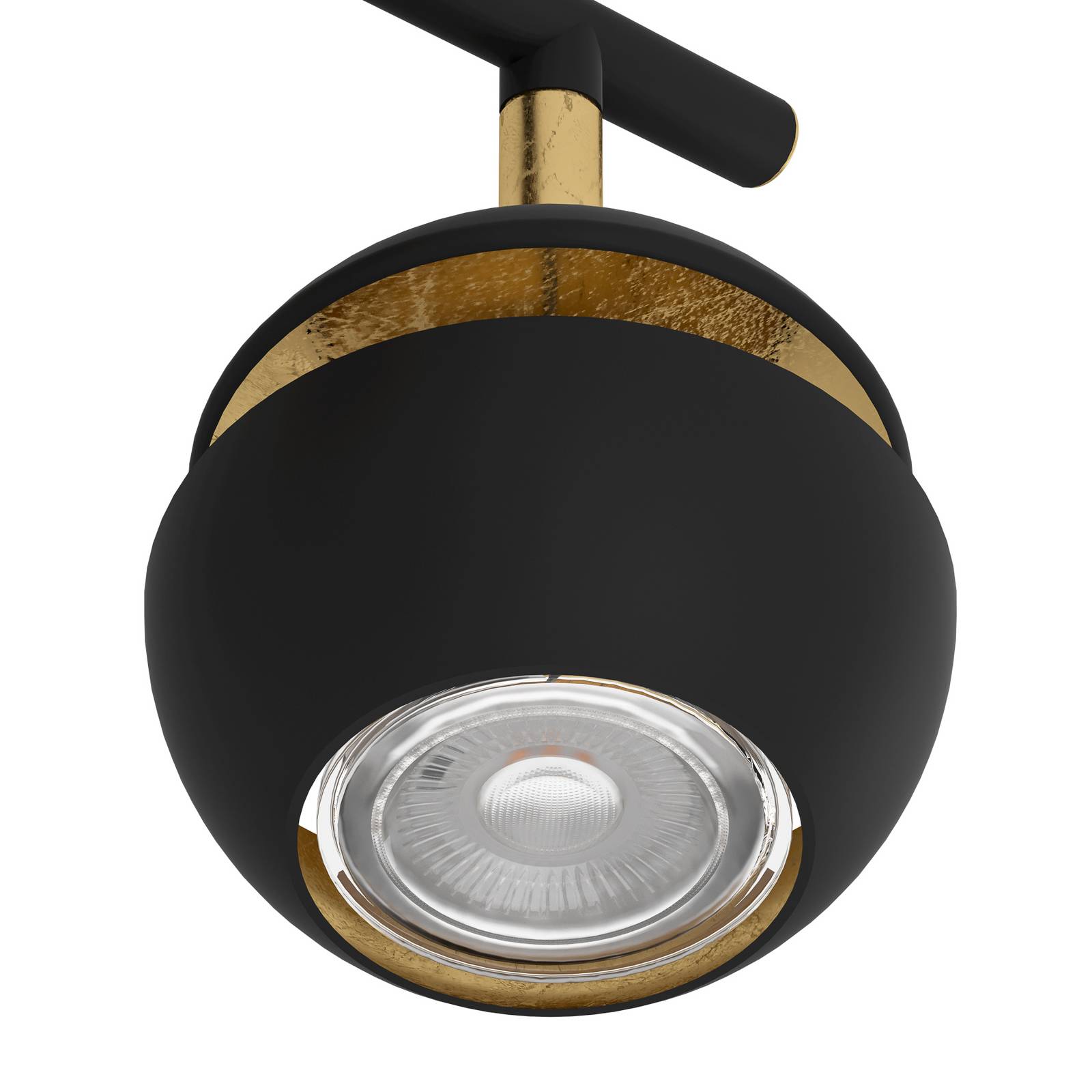 Czarno-złota lampa sufitowa LED Nocito, 3-punktowa
