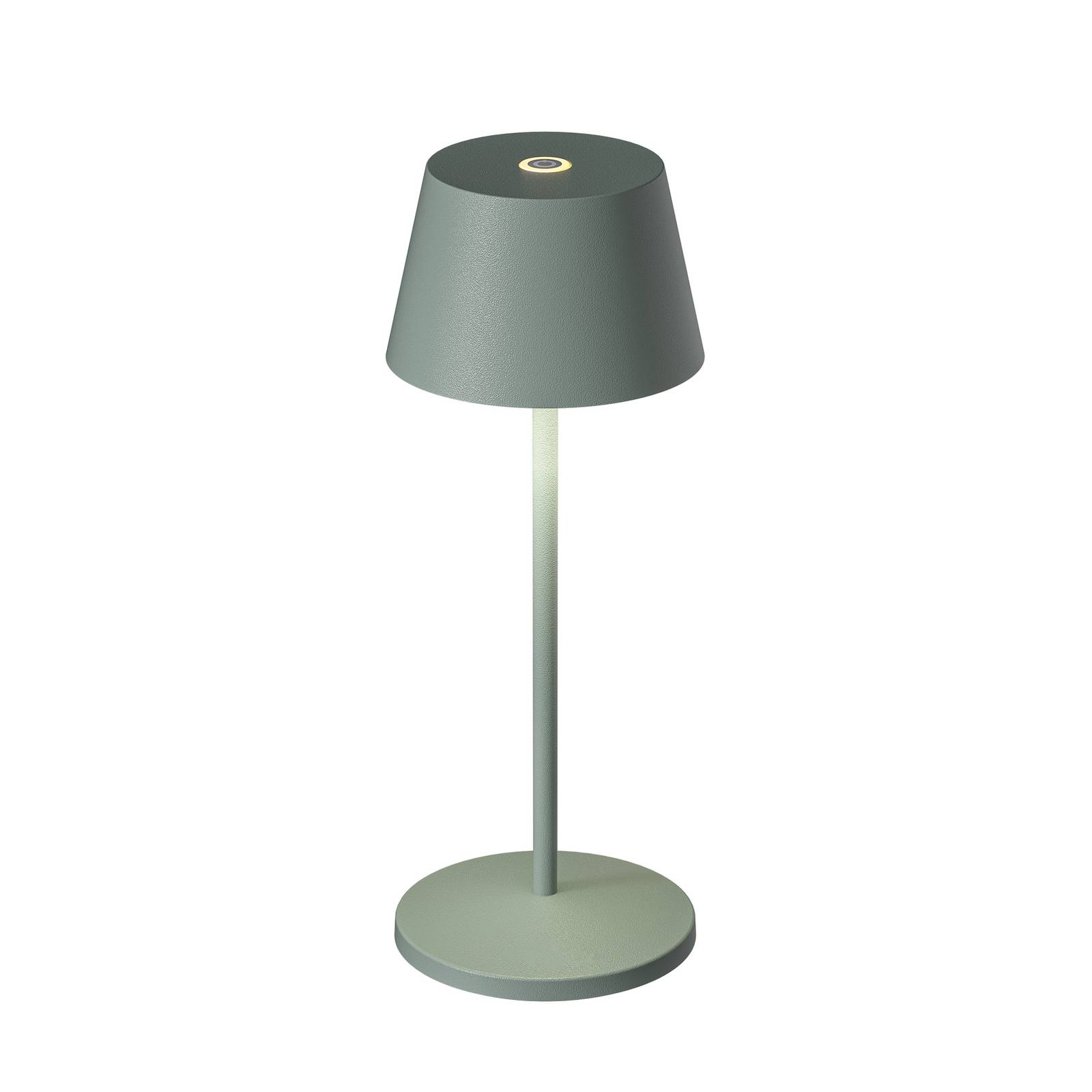 LOOM DESIGN LED-Akku-Tischleuchte Modi Micro IP65 grün-grau