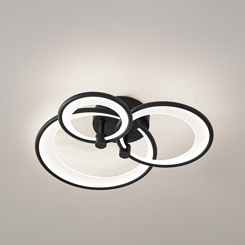 Lindby Sorma LED-taklampa, svart från Lindby