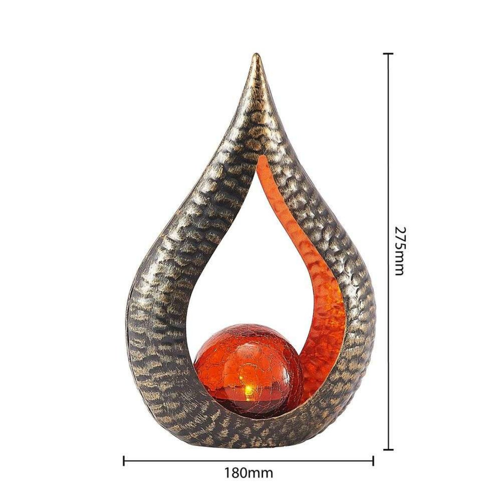 Yonca LED Solarna ćelija Svjetiljka Drop Siva/Bakar/Zlato - Lindby