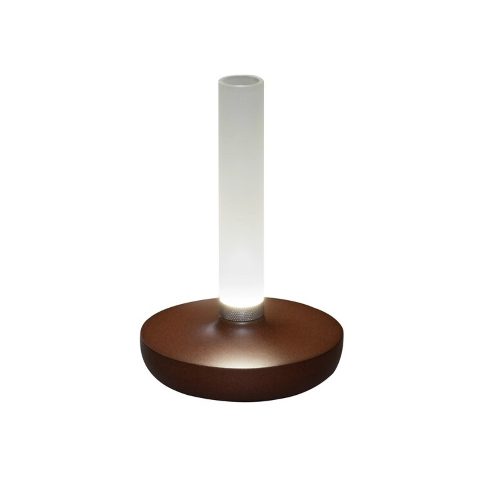 LED-Tischleuchte Biarritz IP54 Akku CCT rostbraun