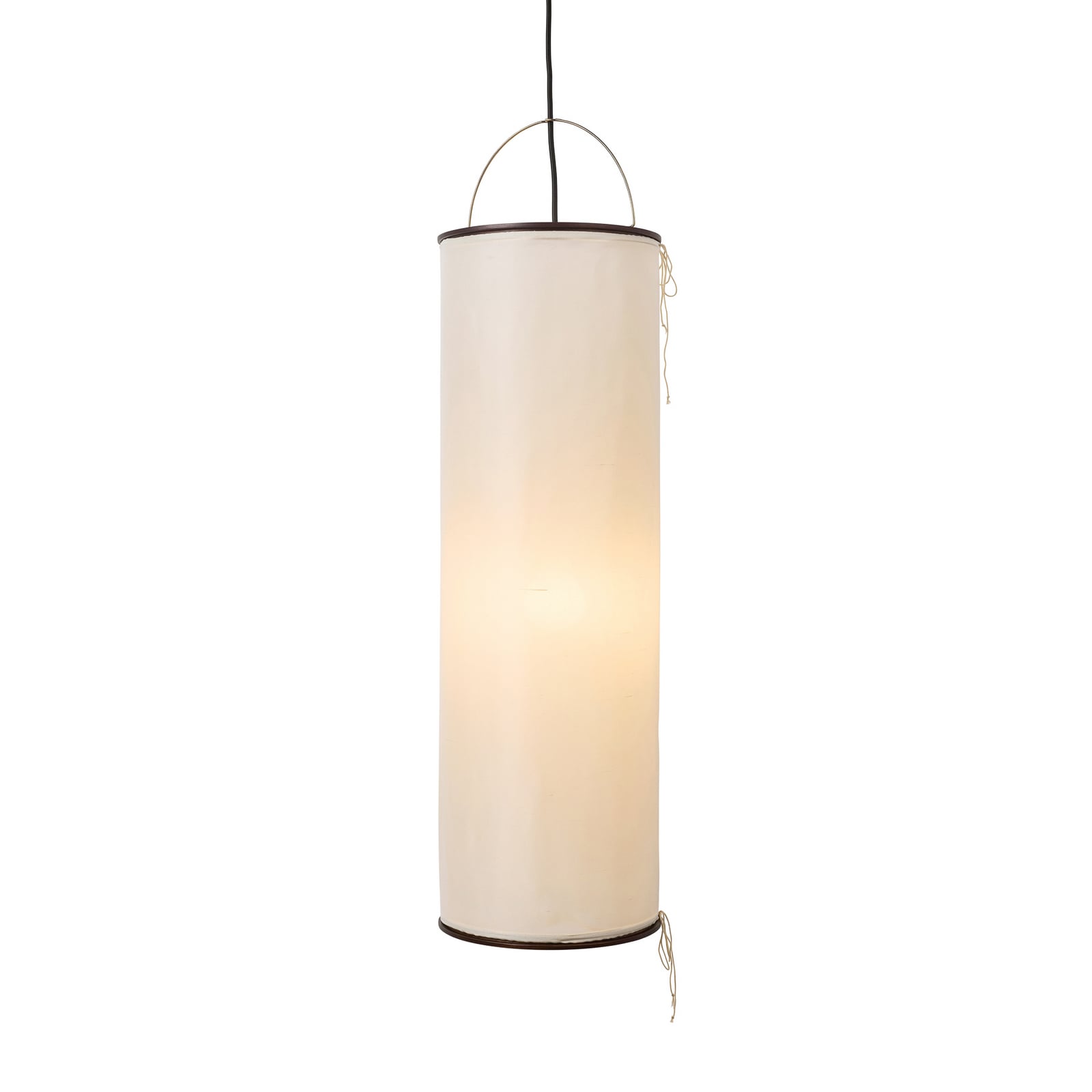 Hanglamp Silk Lantern, wit/zwart, zijde, E27 - Gubi Hanglamp Silk Lantern, wit/zwart, zijde, E27 - Gubi