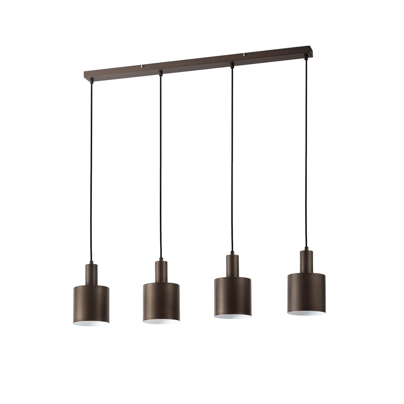 Suspension Lindby Ovelia, marron, à 4 lampes, métal, E27