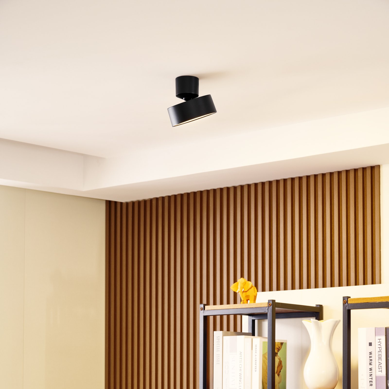 Nivoria LED Spot en Saillie Adjustable Black - Lindby