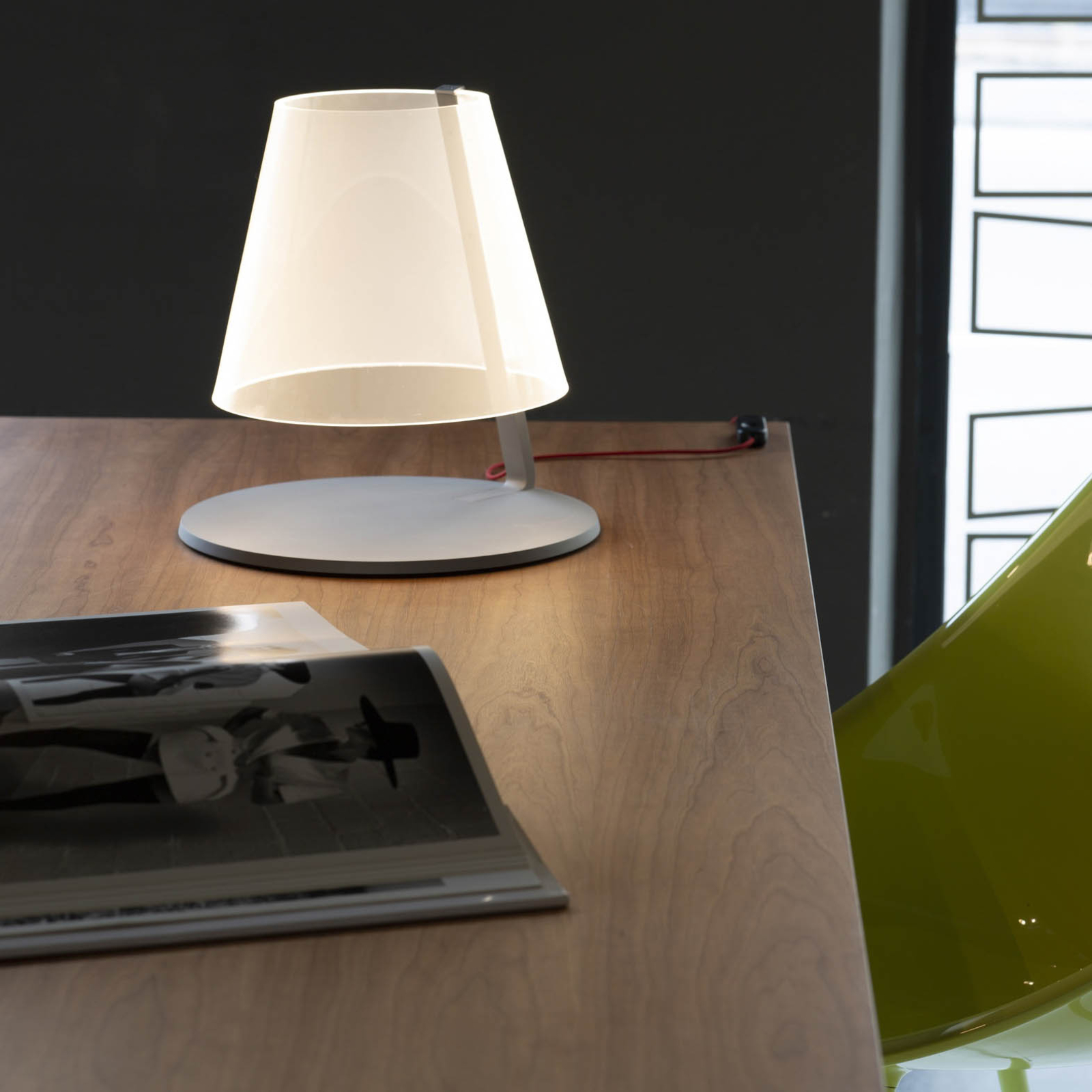 Lampă masă LED Amarcord dimabilă, antracit, transp