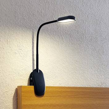 Prios Najari LED clip-on light, black