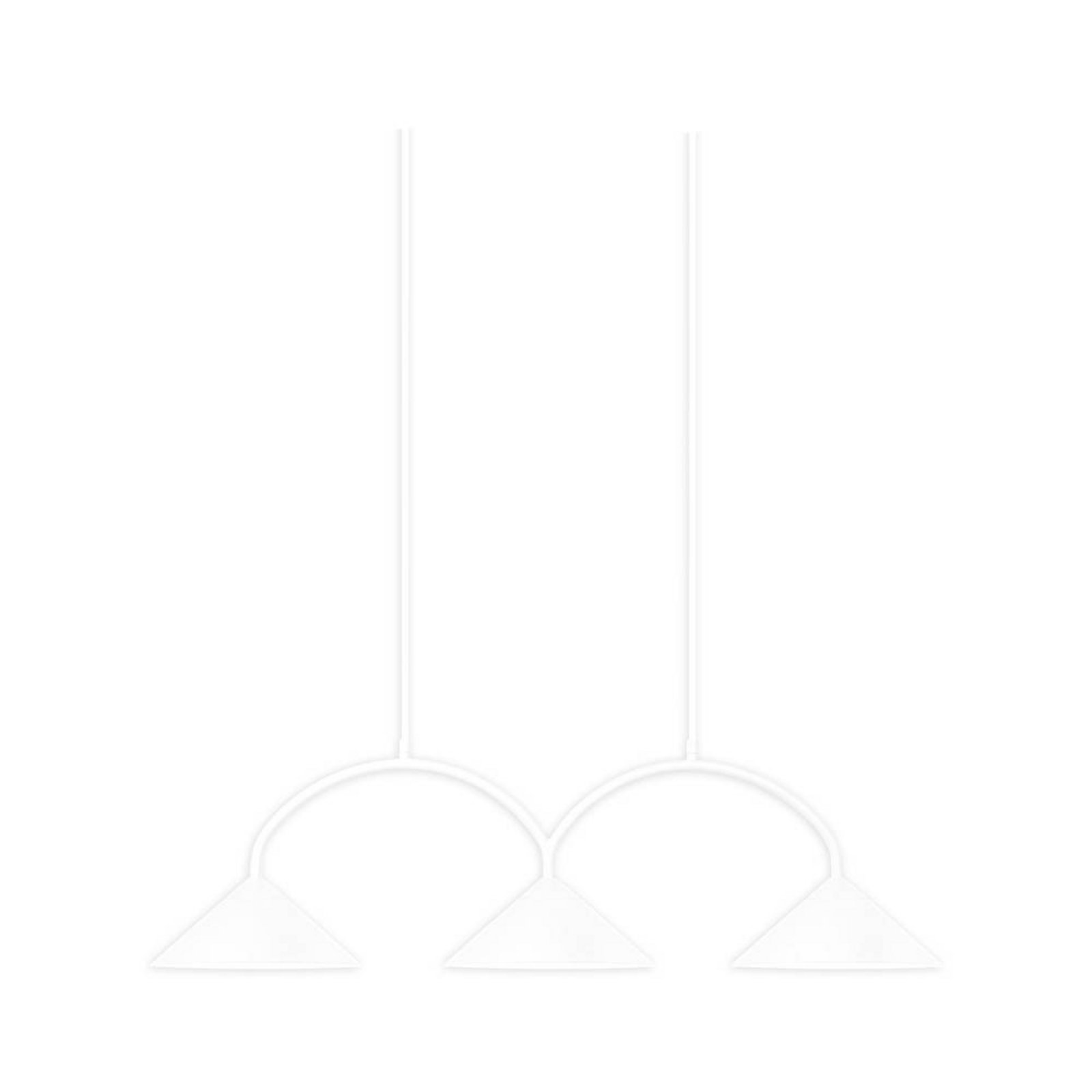 Globen Lighting Hängelampe CURVE 3, weiß, 3-flg., 95 cm