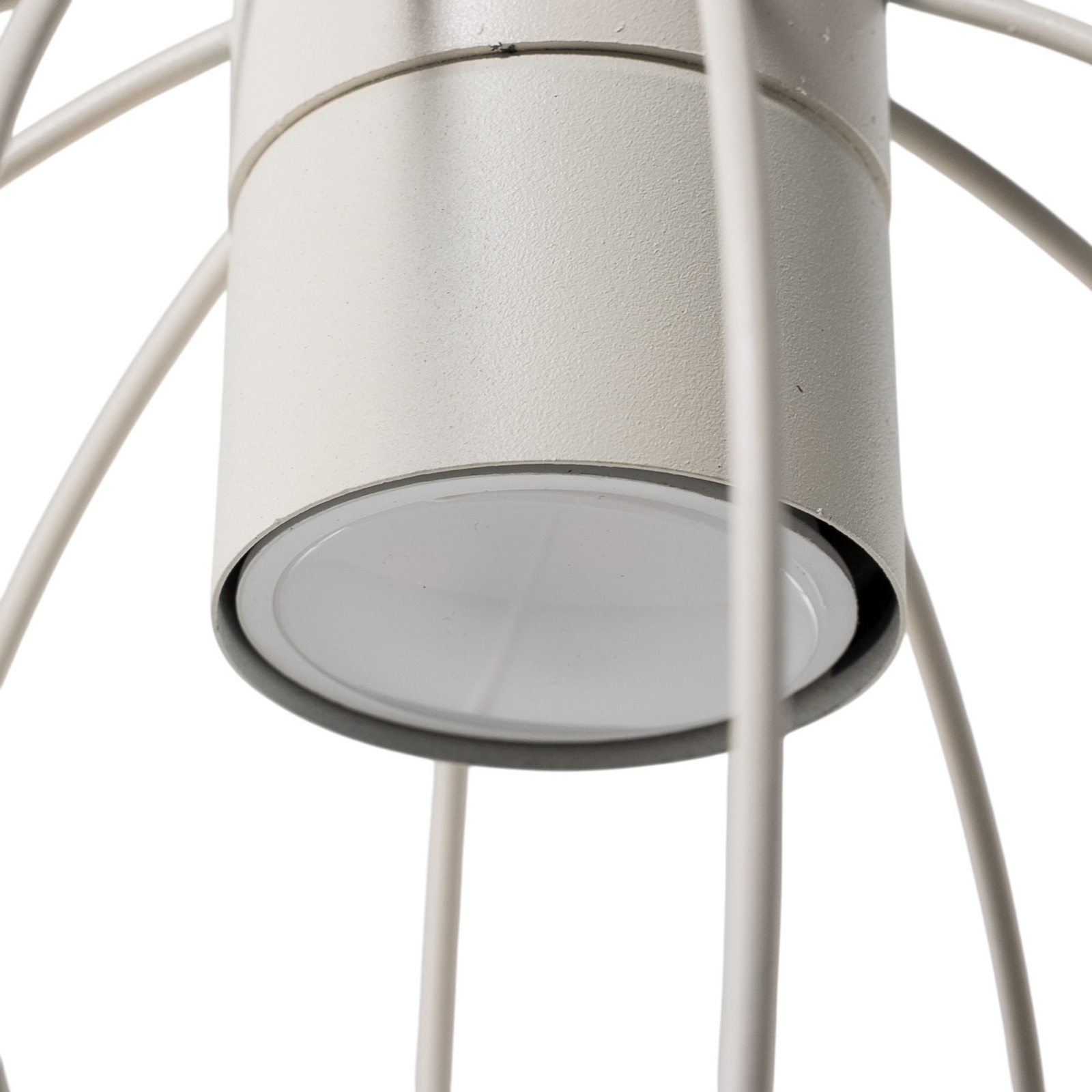 STARLIGHT hanging light, cream white, 1-bulb, Ø 18 cm, metal