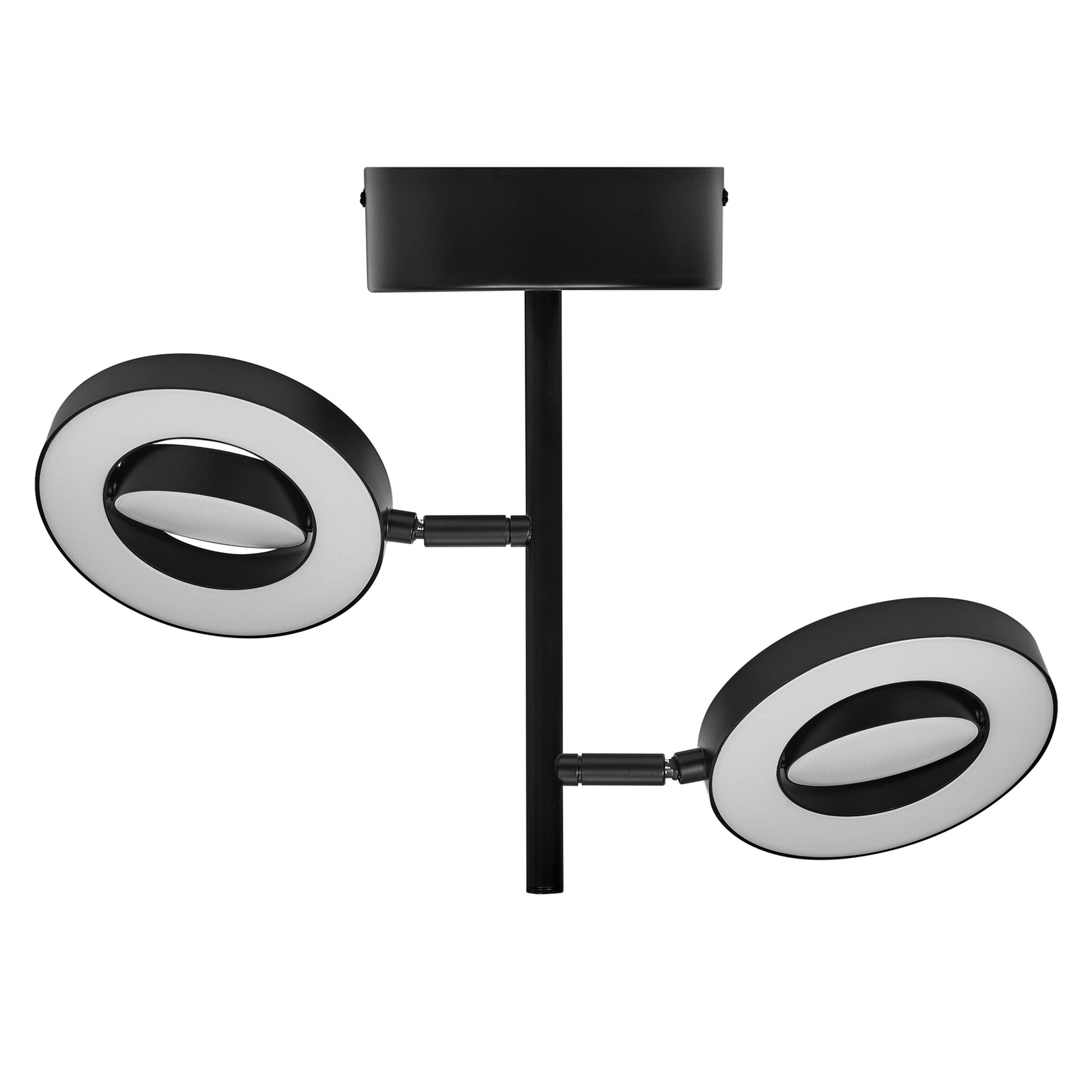 LEDVANCE LED-takspotlight Saturn, 2-ljus CCT, hög, svart