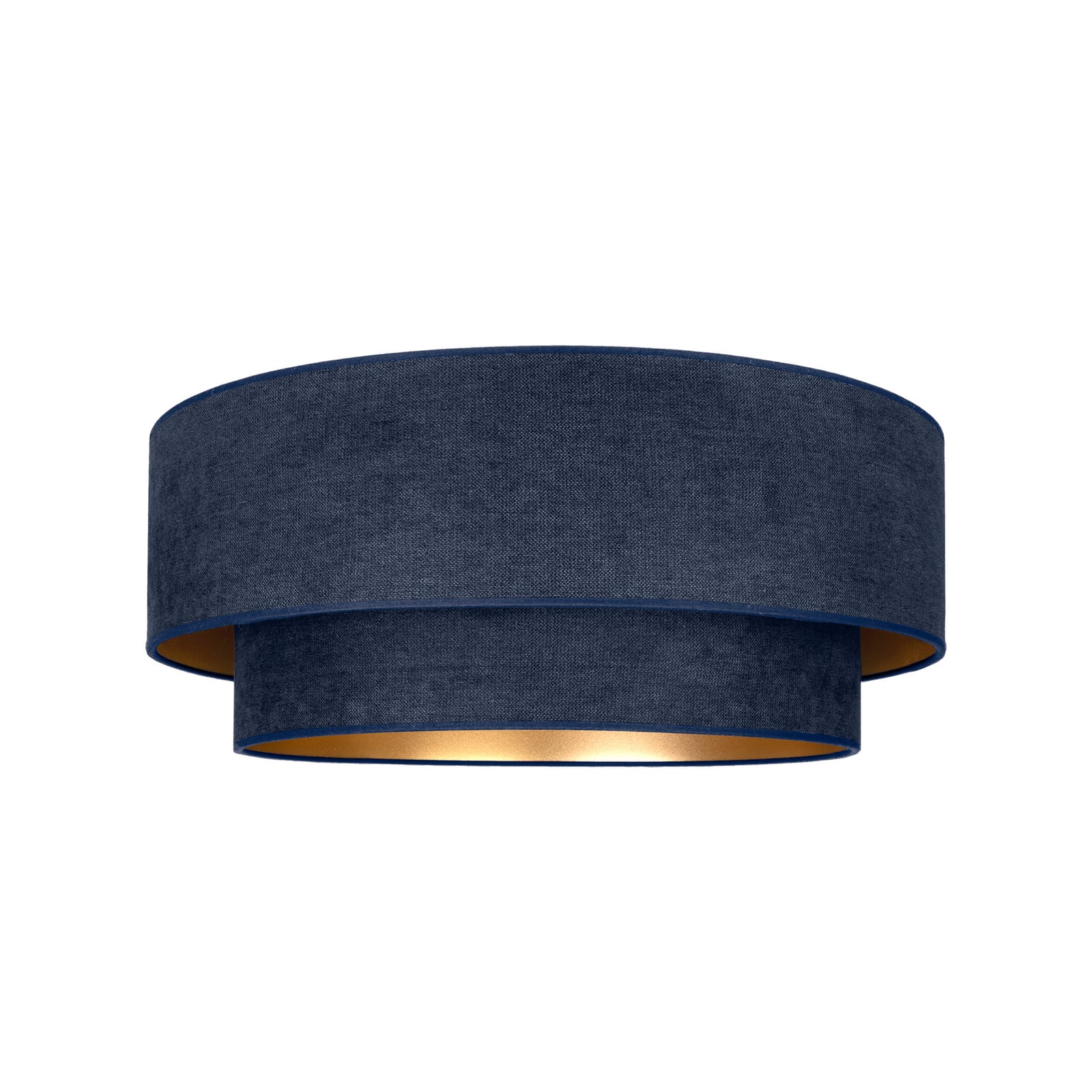 Plafonnier bohème bleu foncé/doré, Ø 60 cm, tissu, E27 - Duolla