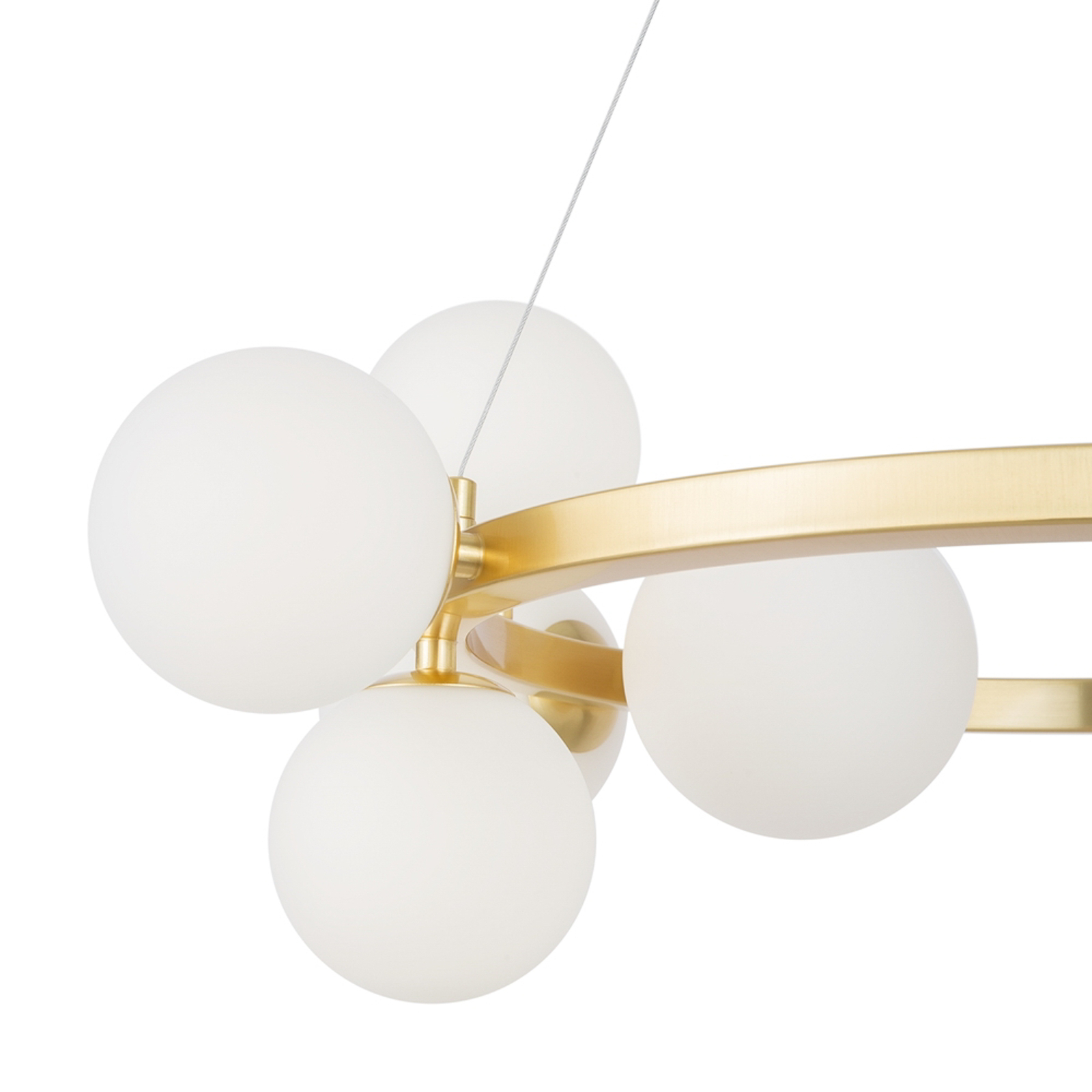 Maytoni hanglamp Dallas, 11-lamps, goudkleurig/wit