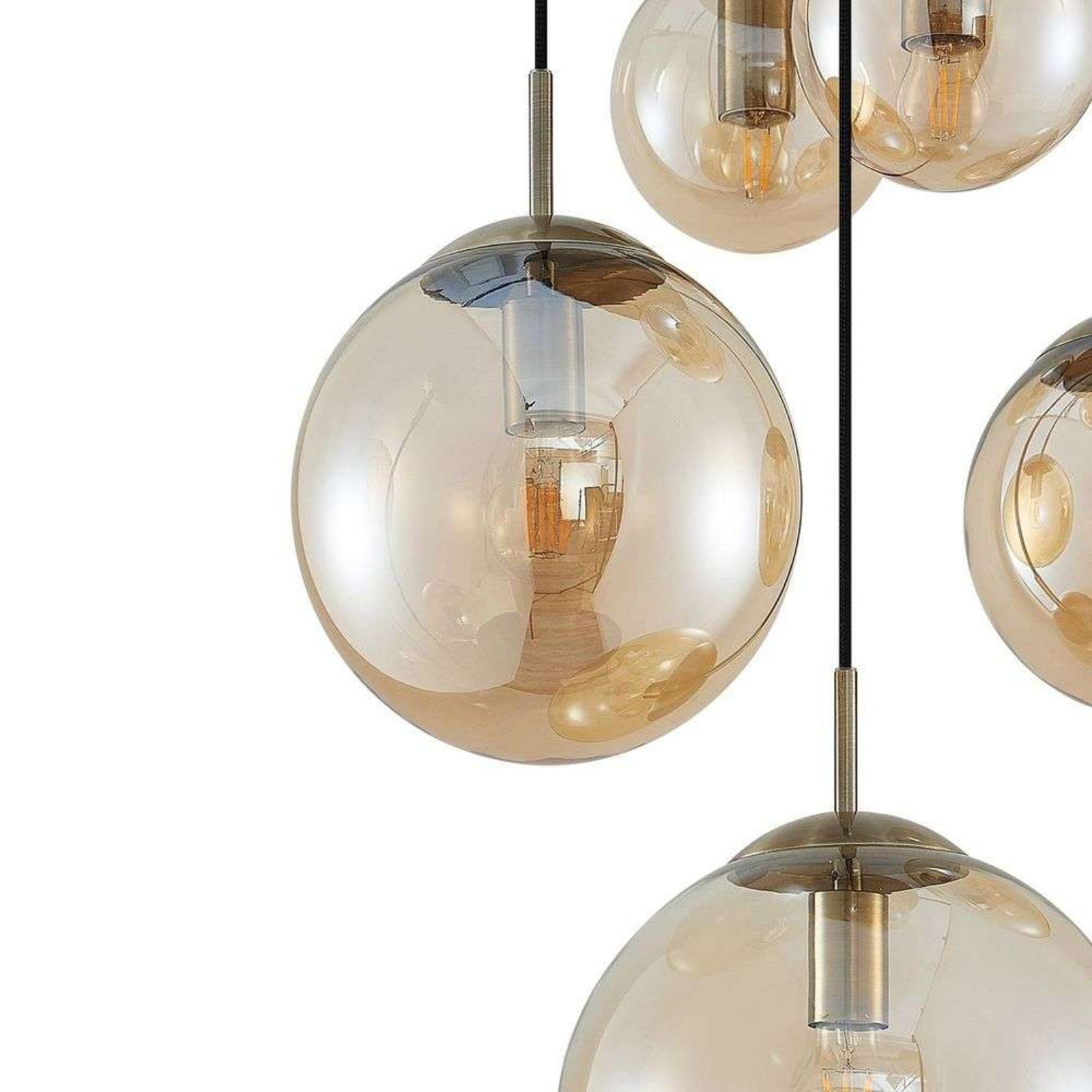 Teeja 5 Cluster Pendant Amber - Lindby