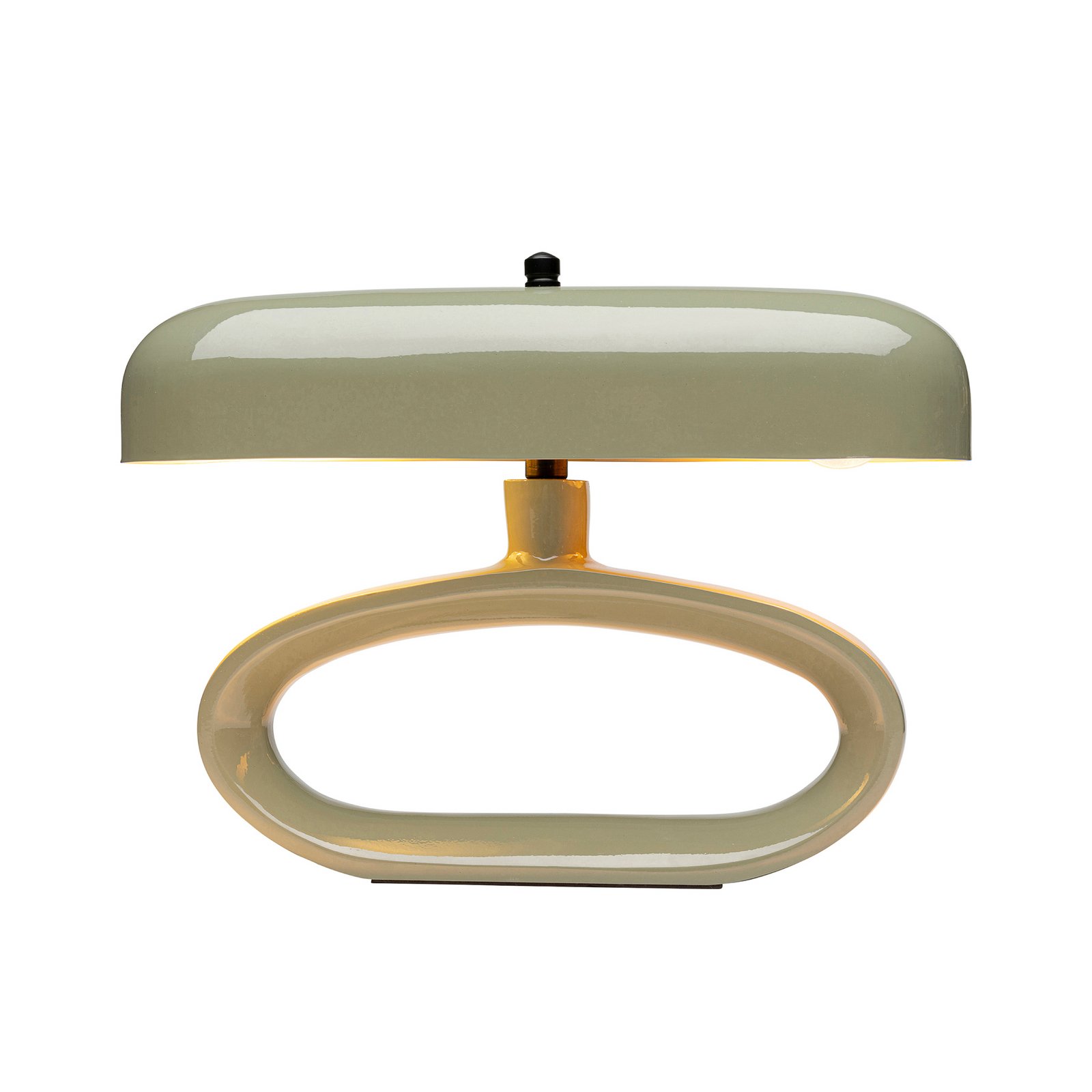 Kare namizna svetilka Suki, sivkasto zelena, kovina, 26 cm, E14 Kare namizna svetilka Suki, sivkasto zelena, kovina, 26 cm, E14