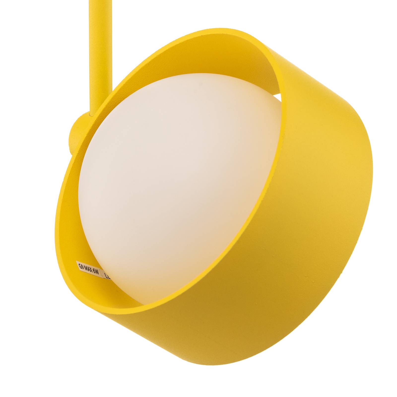 Lampa sufitowa Mado ze stali, żółta, 1-punktowa