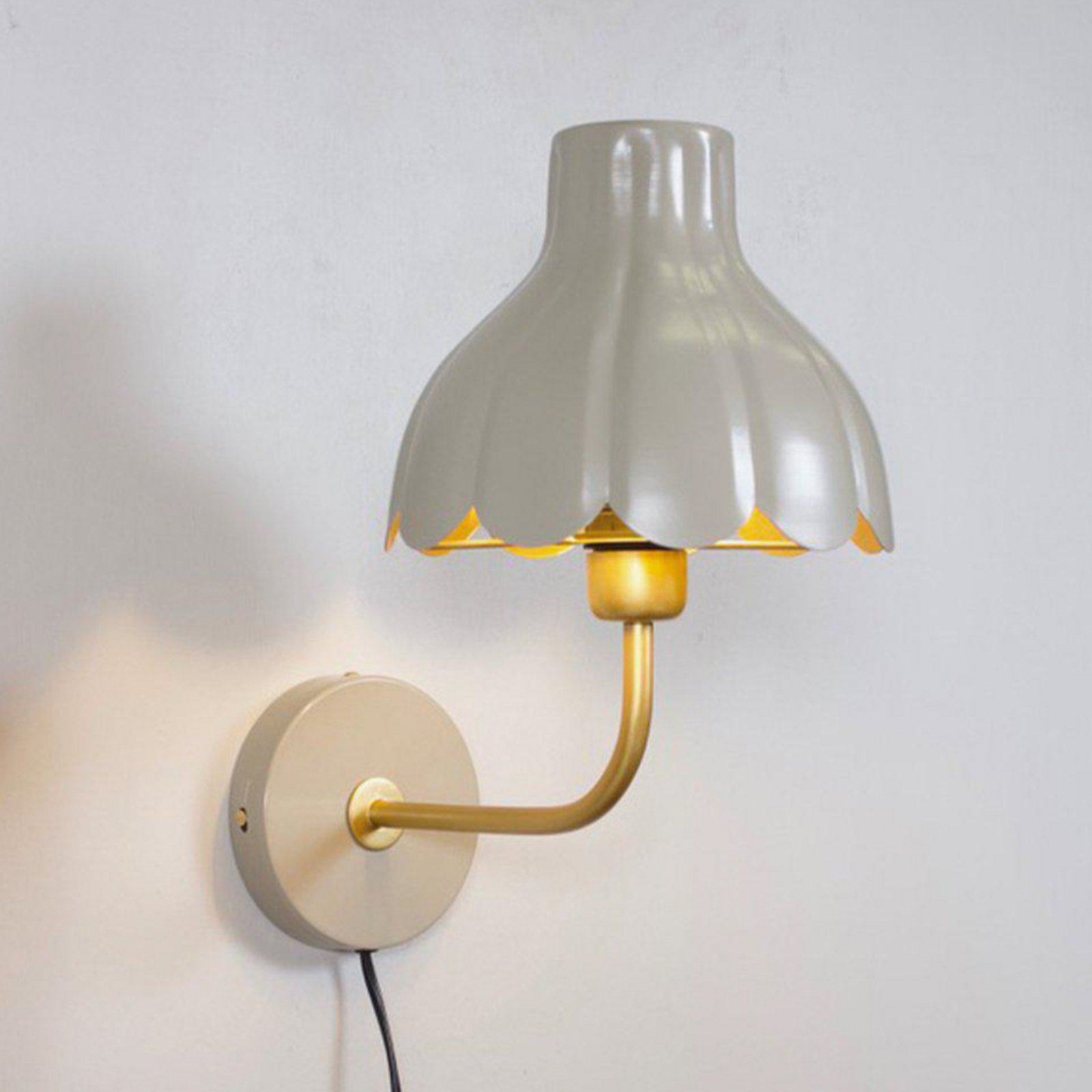PR Home Wandlampe Wells, beige/goldfarben, 21 cm, Metall