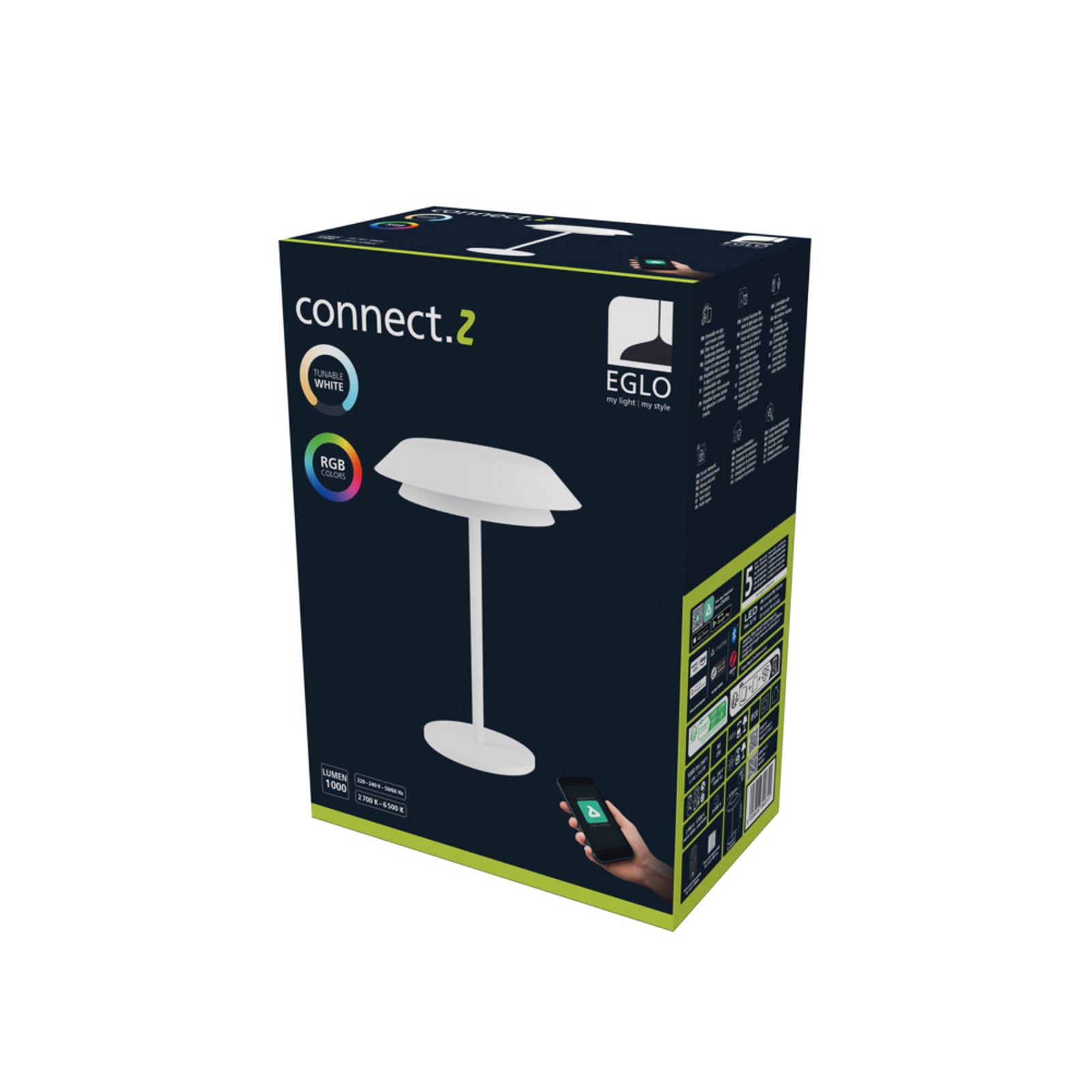 EGLO connect viedā LED galda lampa ARROYO-Z, balta, 34 cm EGLO connect viedā LED galda lampa ARROYO-Z, balta, 34 cm