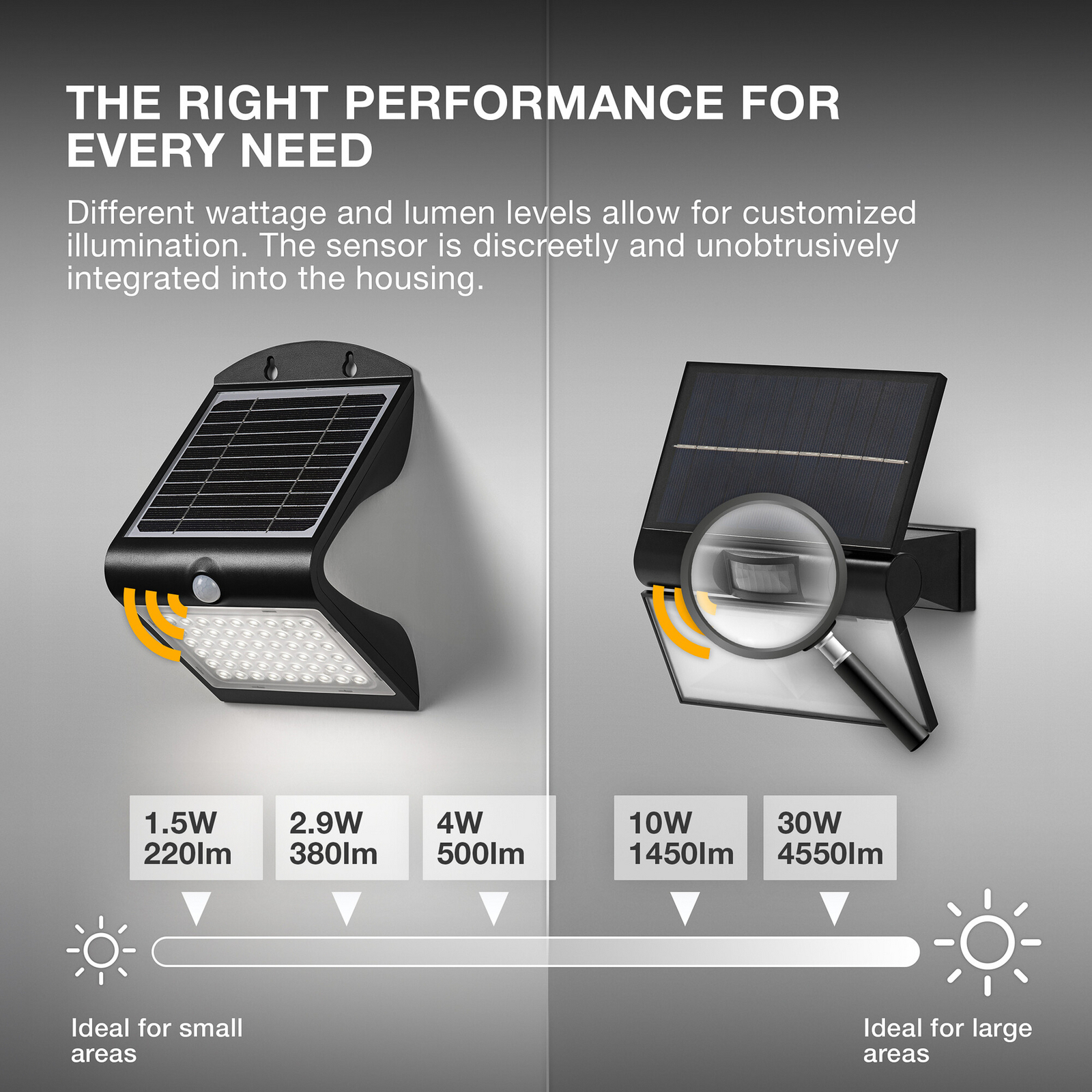 Foco de exterior solar OSRAM ENDURA, 30 W, sensor, 4.000 K IP65 Foco de exterior solar OSRAM ENDURA, 30 W, sensor, 4.000 K IP65