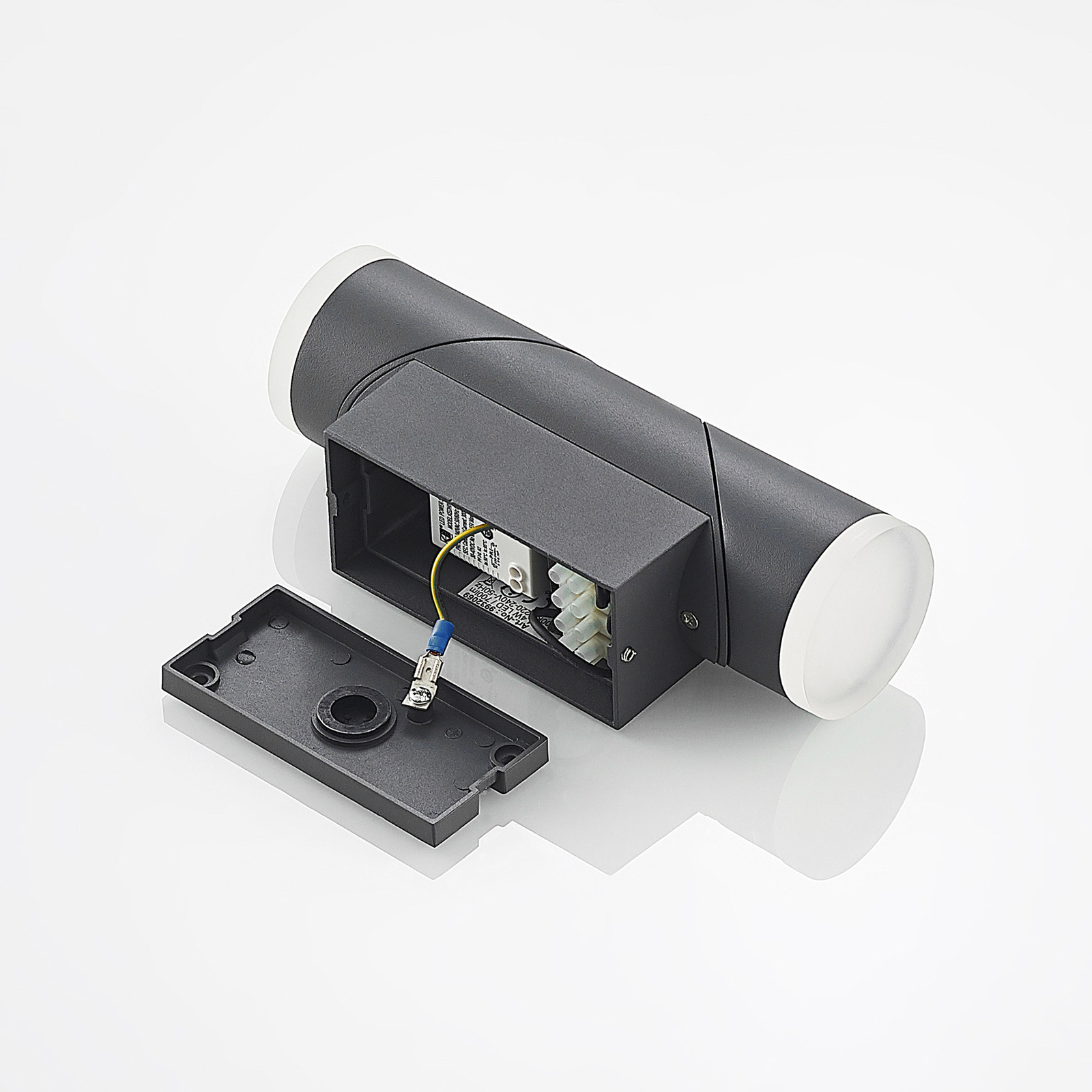 Lindby Aspyn LED-Außenwandleuchte, 2fl, Sensor