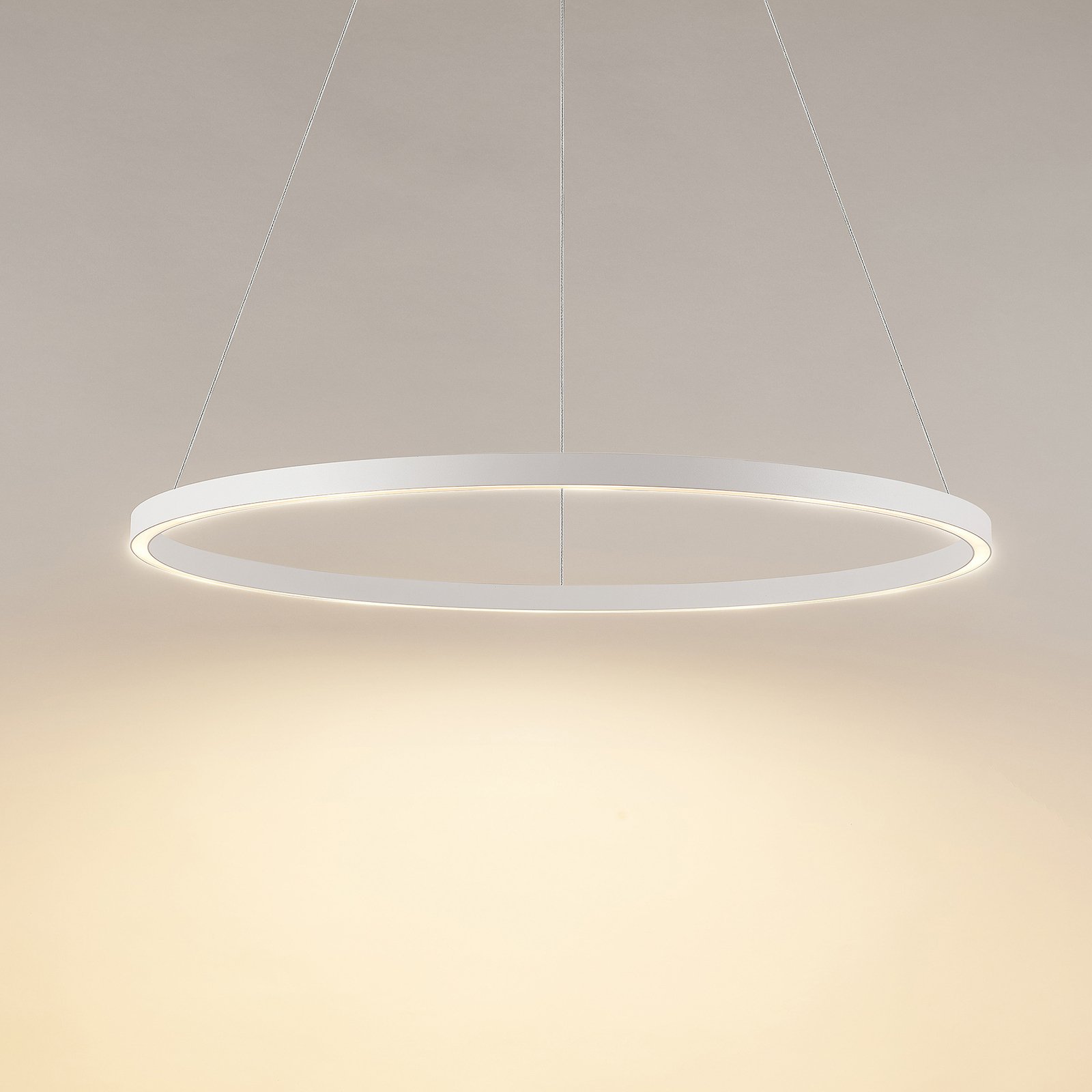 Molto Luce LED hanglamp Perfora, wit, Ø 90 cm, aluminium