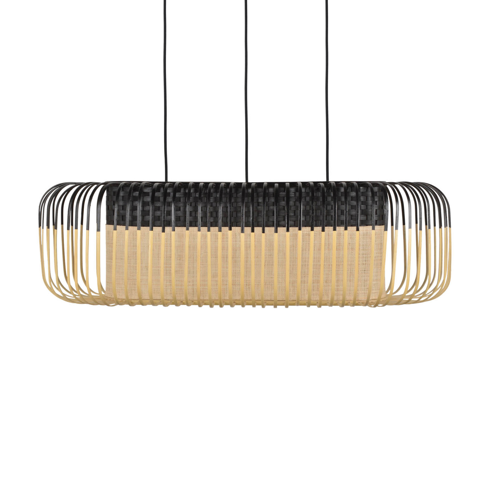 Forestier Bamboo oval M pendul negru/natural