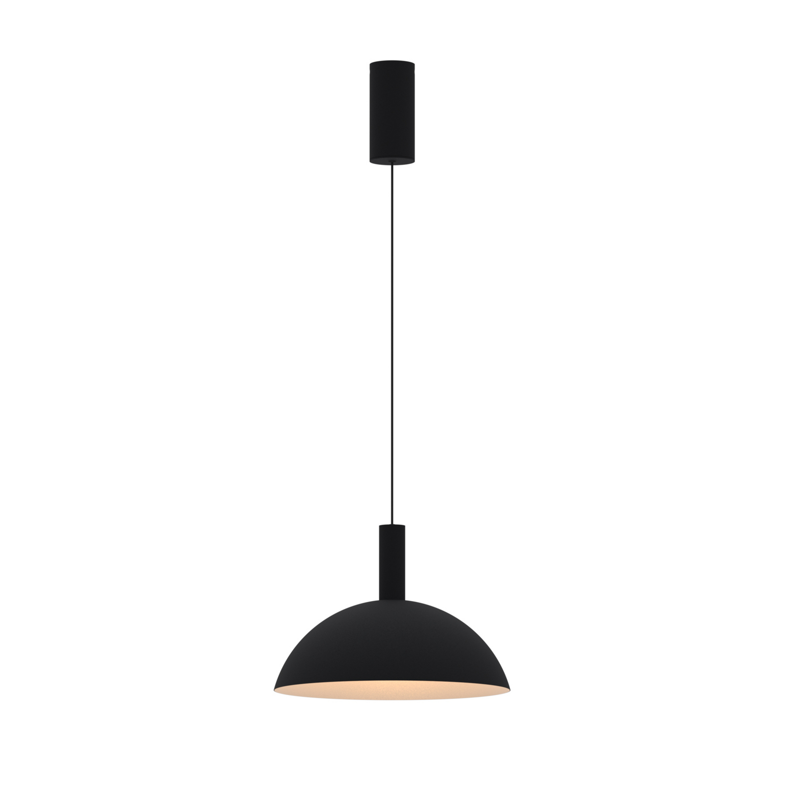 LED-hänglampa LORA II, svart, Ø 24 cm, dimbar, 40° CCT