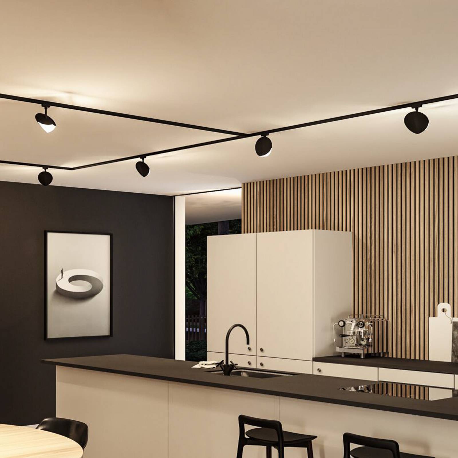 Paulmann URail - spot szynowy Alejandro czarny 3000K ściemniany