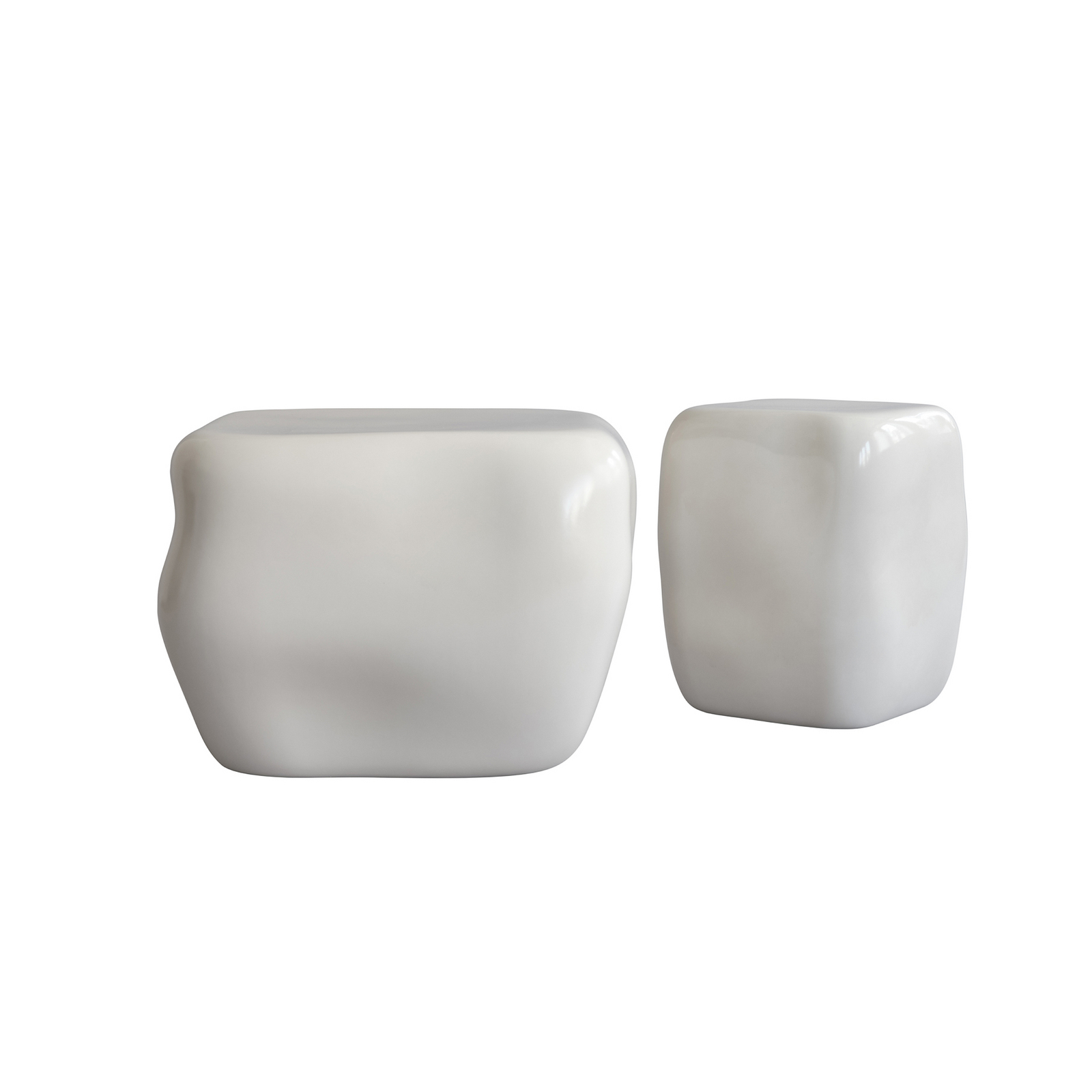 Stolik pomocniczy Ishi, biały, szerokość 31 cm, szkło – 101 Copenhagen