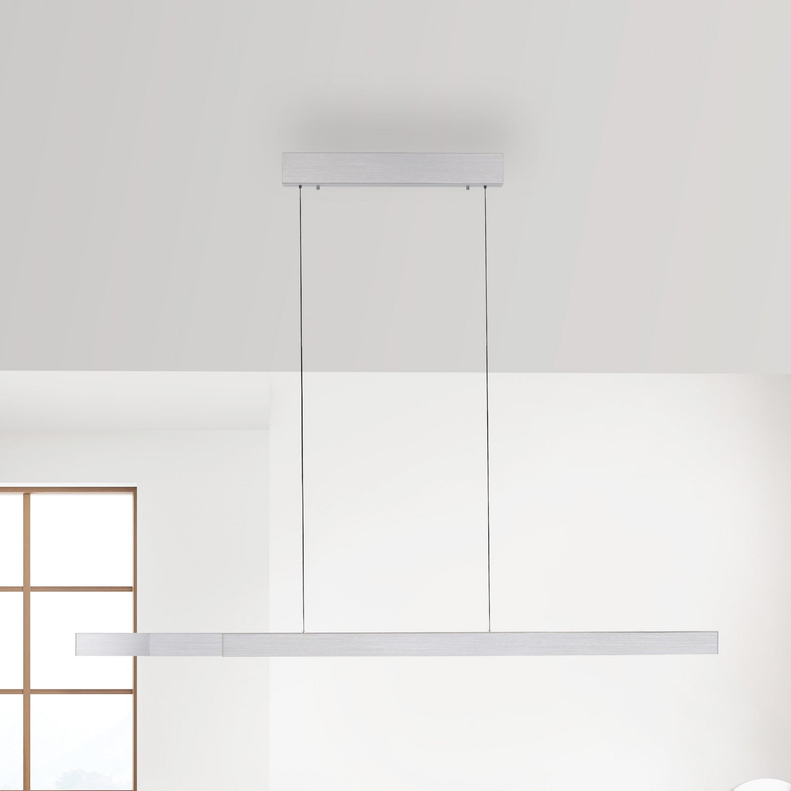 Paul Neuhaus lampă suspendată LED Adriana Square aluminiu sus/jos - Camera de zi / sufragerie - Modern