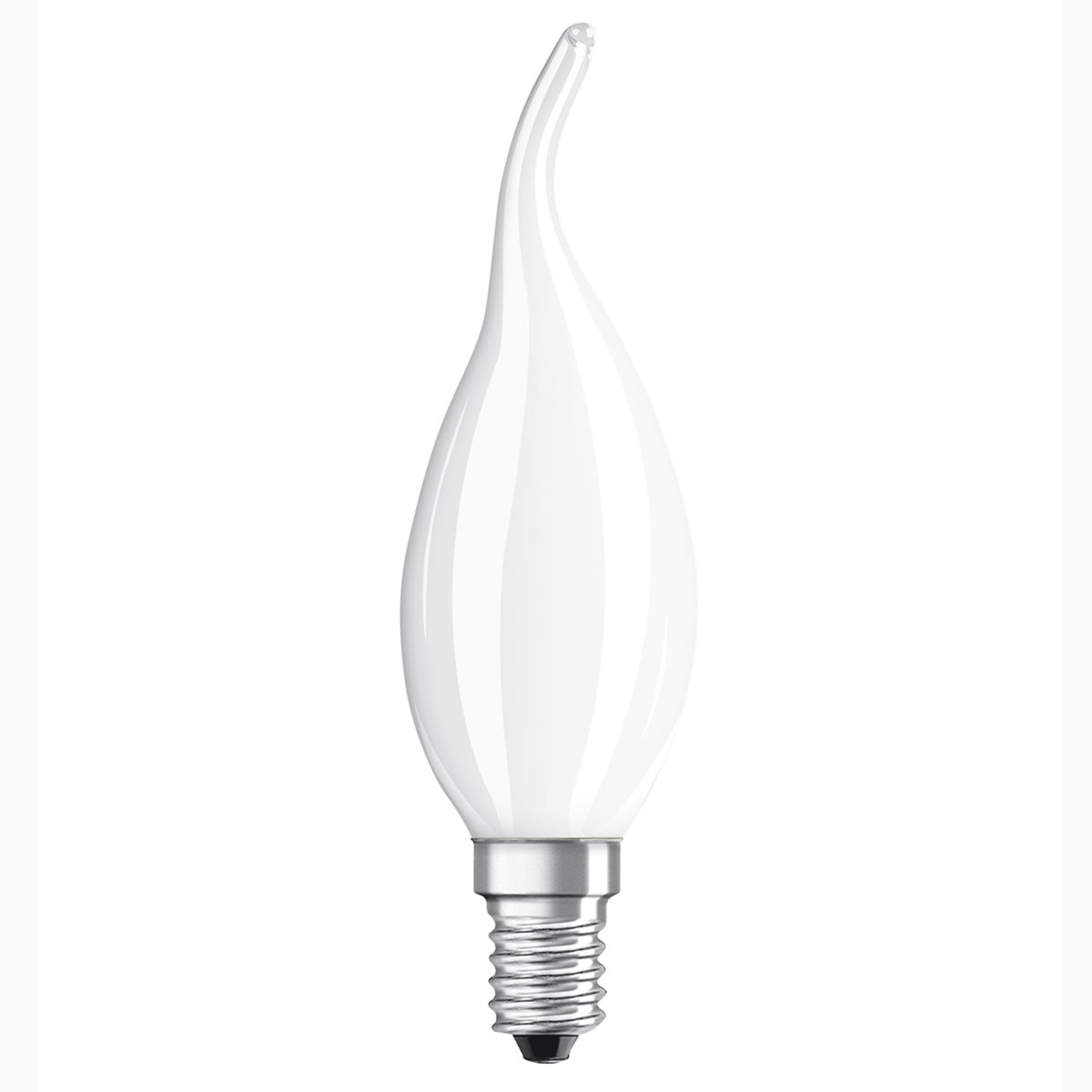OSRAM LED-lampa böjd topp E14 4 W, dimbar, matt