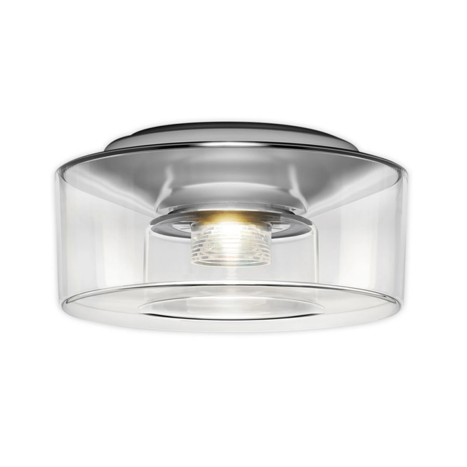 serien.lighting „Curling M“ lubų šviestuvas, 2 700 K, skaidrus stiklas