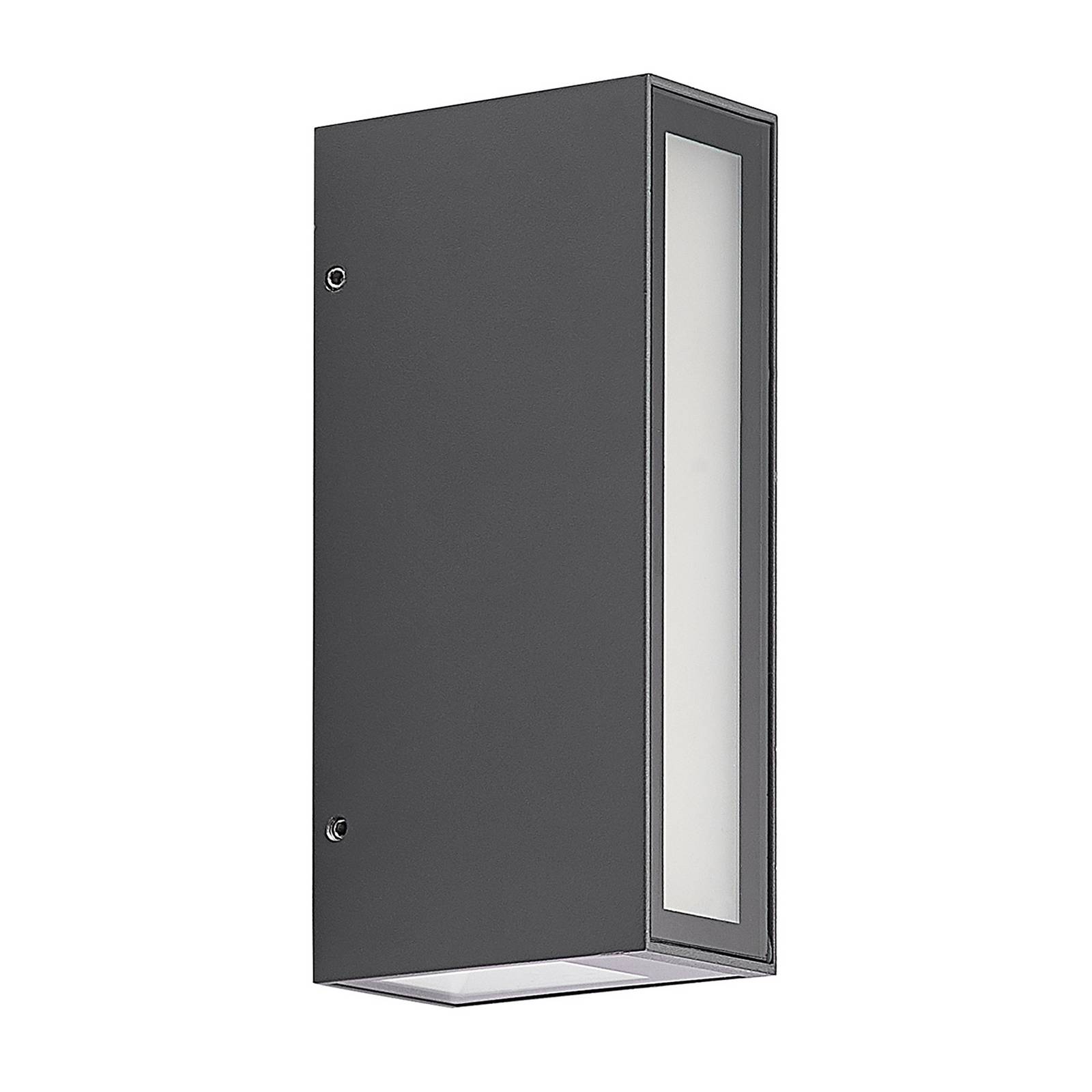 Prios Loriava LED-Außenwandlampe in Dunkelgrau