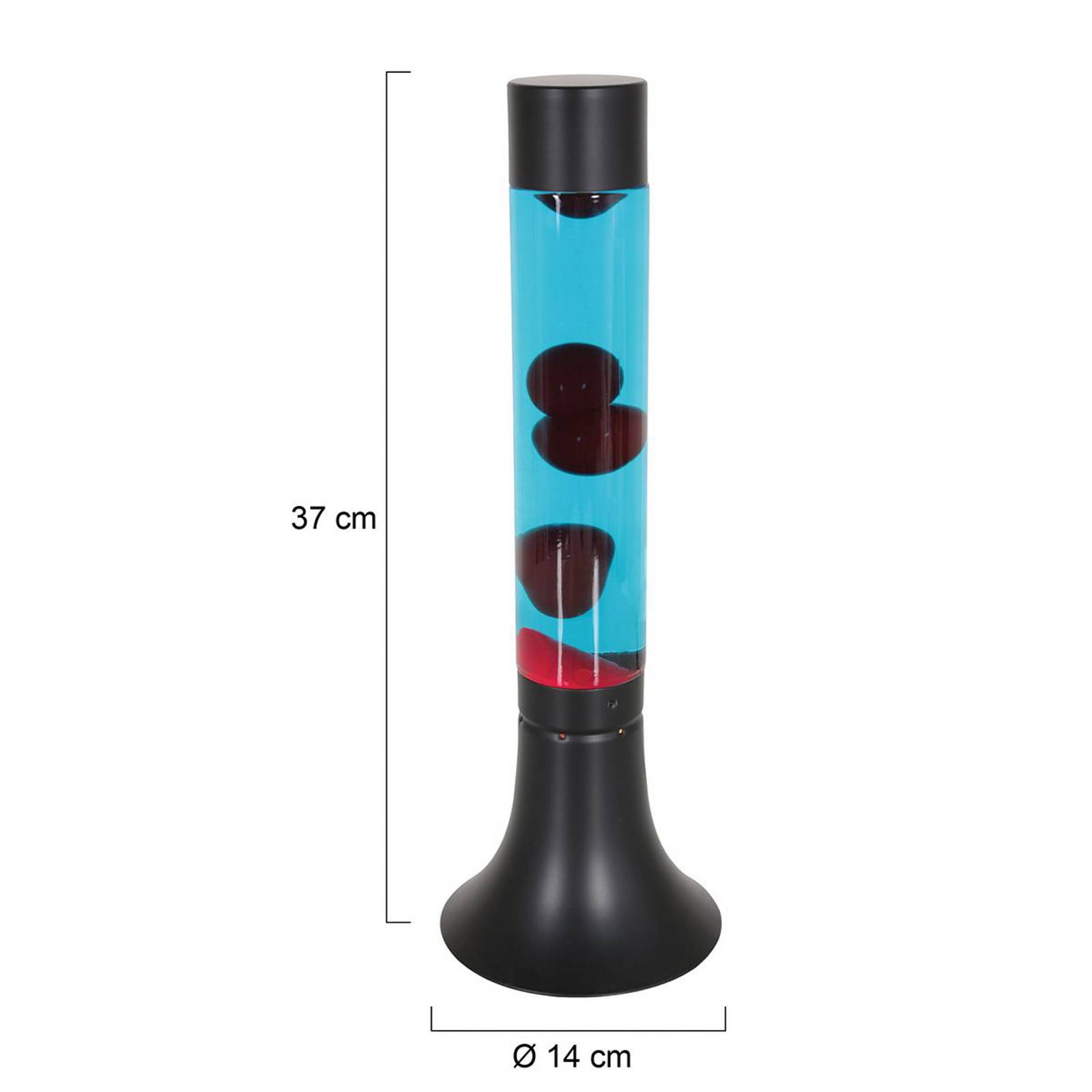 Lávová lampa Volcan 3117, čierna, tekutina číra/červená, E14