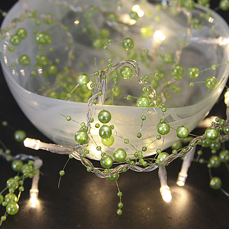 Catena luminosa LED Pärla Garland, verde