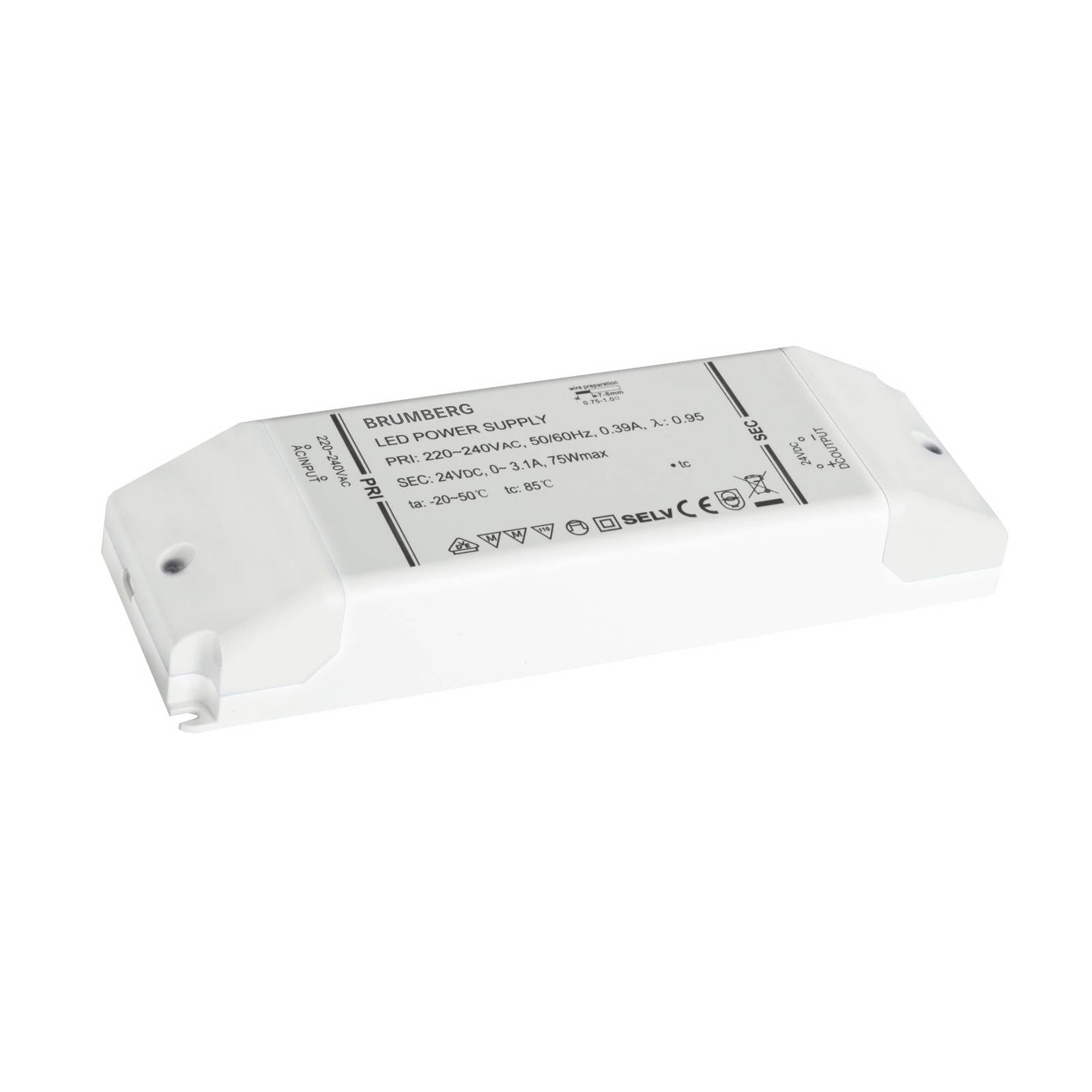 Alimentation LED BRUMBERG 24 V CC, commutable, 1 à 75 W