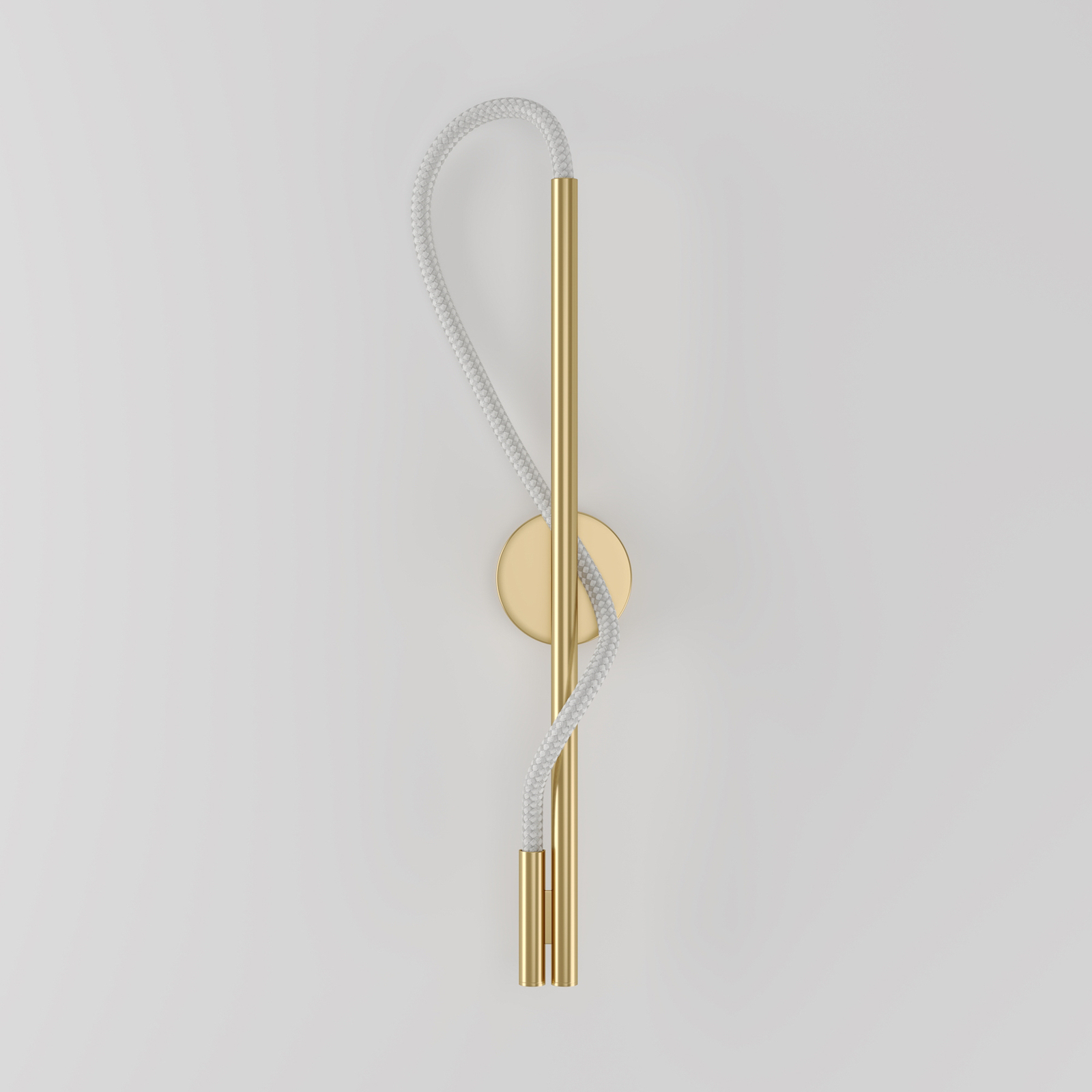 Maytoni LED wall light Tau, gold-coloured, height 84 cm, aluminium