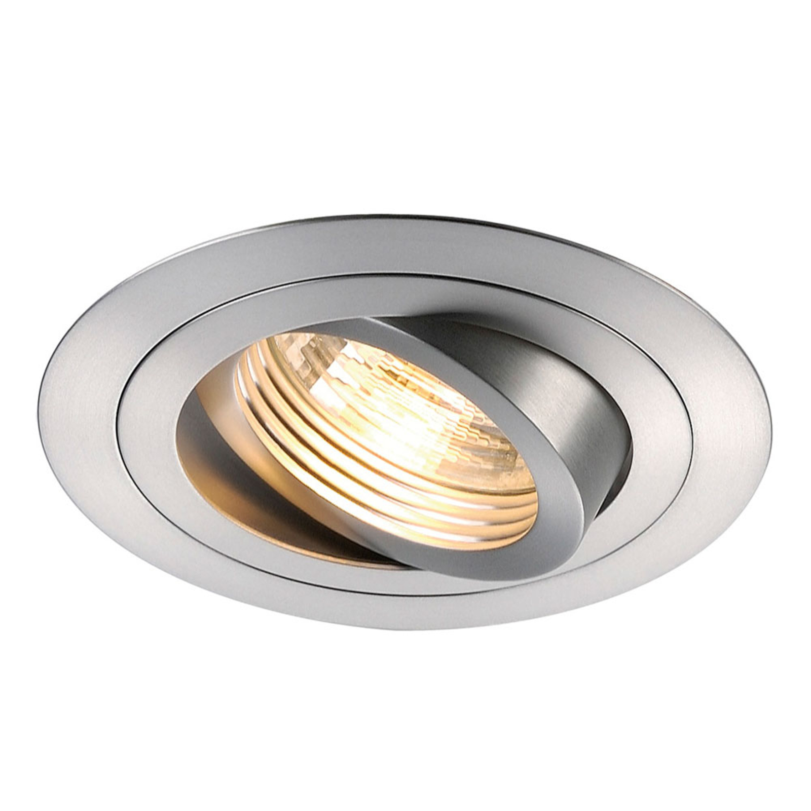 SLV New Tria 1 downlight QPAR51 round aluminium, for Hallway, aluminium, GU10, 50 W, energy efficiency: A++