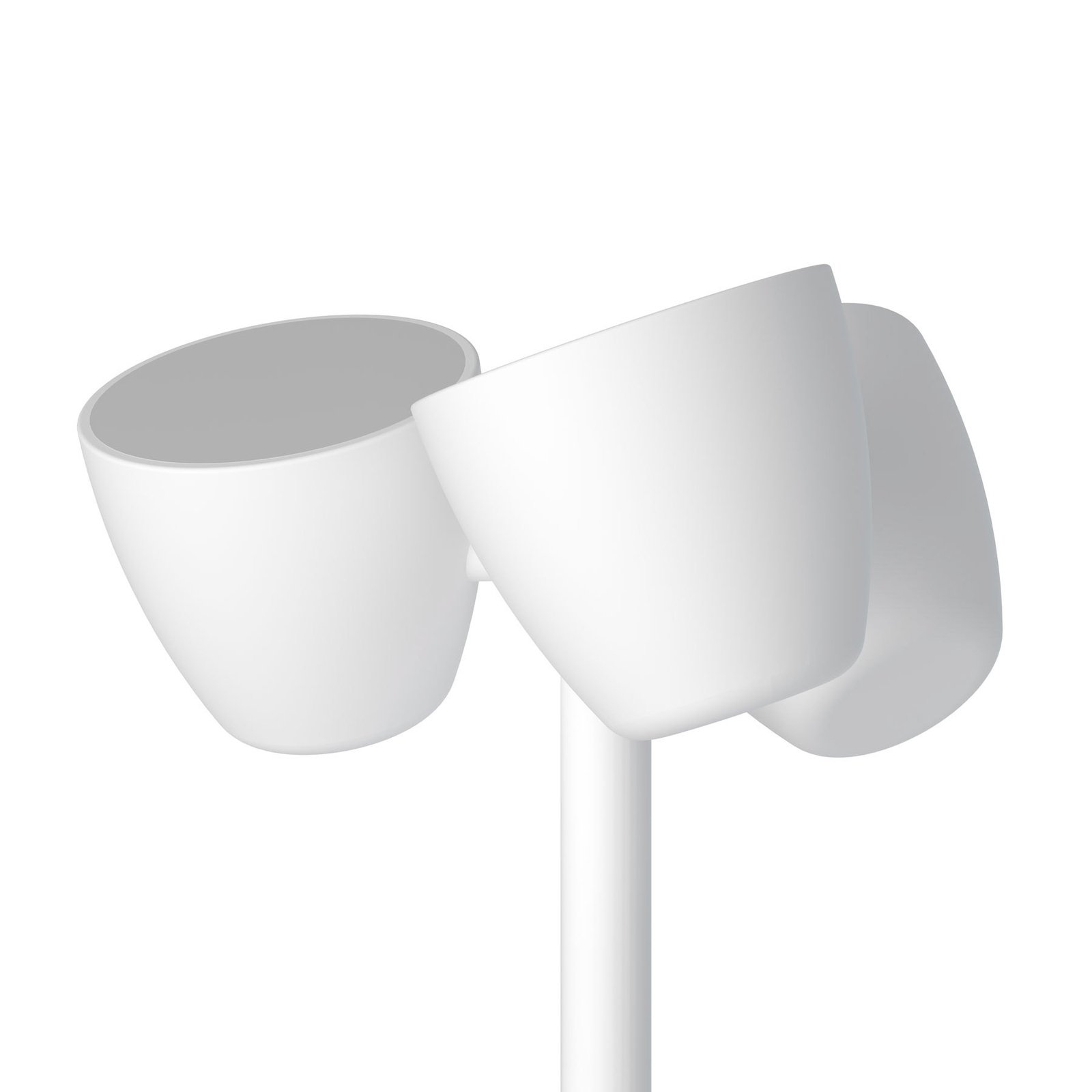 Lámpara de pie LED Trio de 4 luces, brazo de lectura, blanco