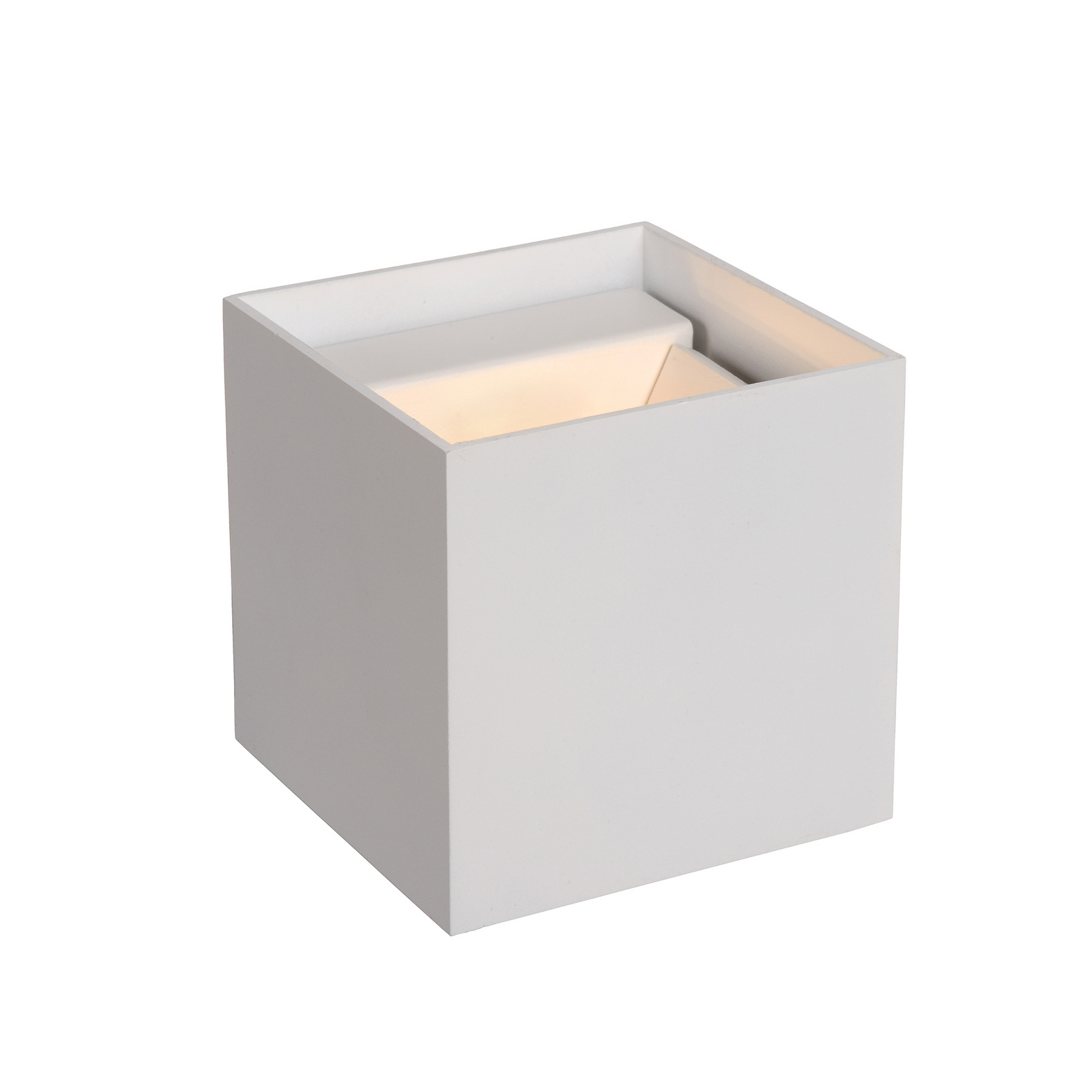 Aplique de pared XIO, blanco, 10 x 10 cm, metal, luz hacia arriba/abajo, LED G9