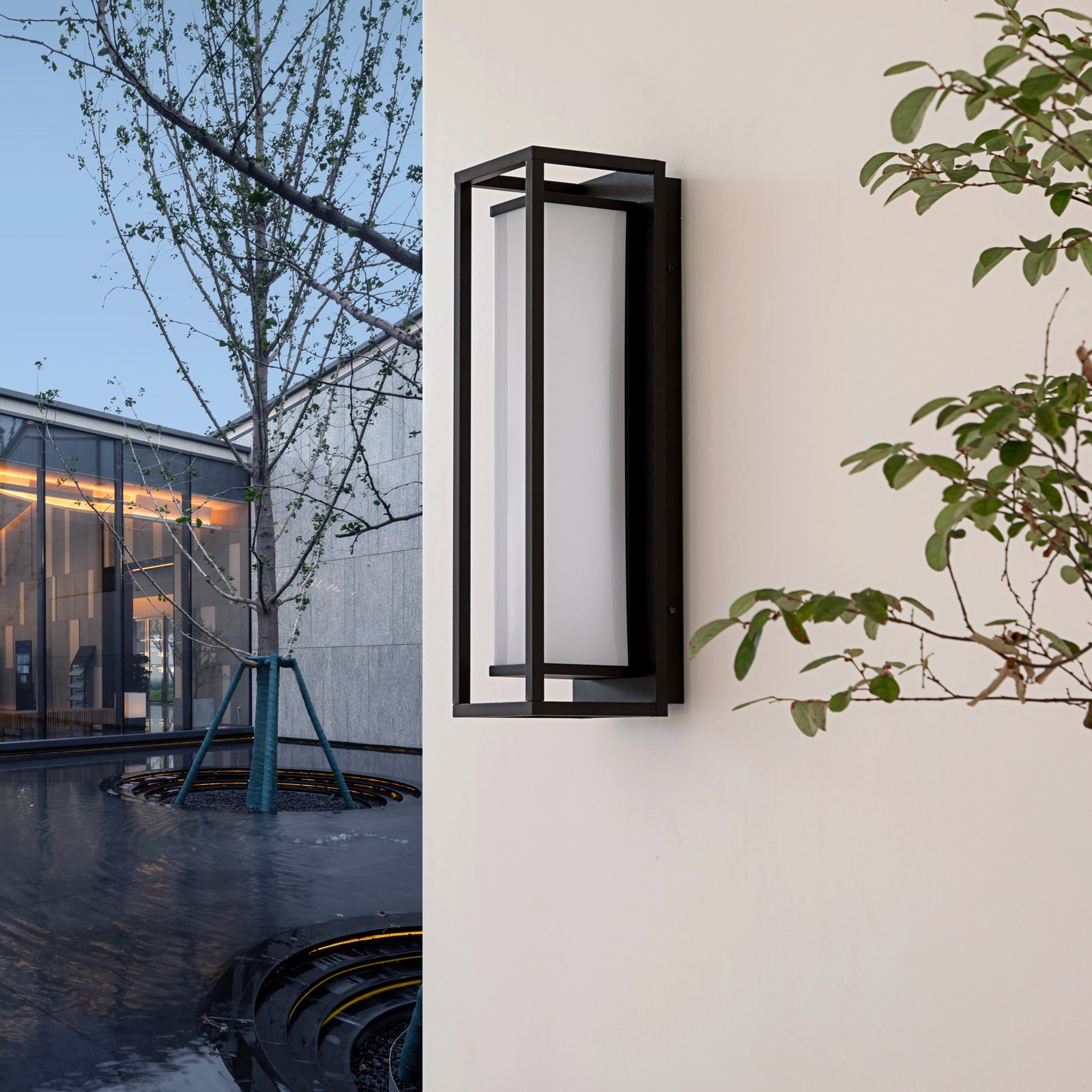 Banetti Candeeiro de Parede Exterior H50 Black - Lucande