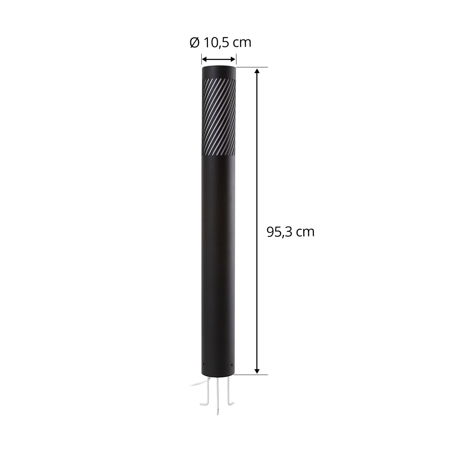 Lurinda Outdoor Bollard Ø10,5 Black - Lindby