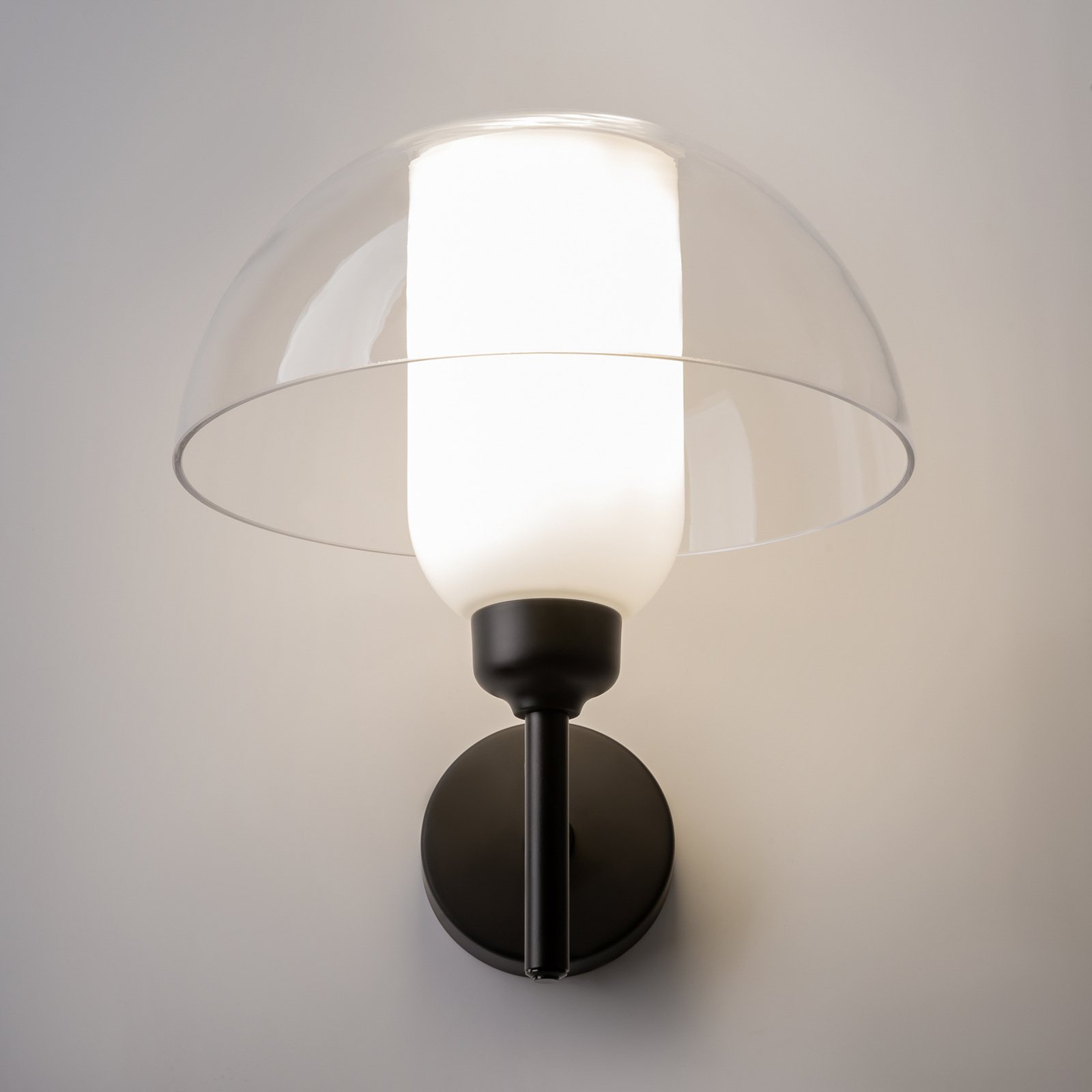 Maytoni Memory vegglampe, svart, høyde 24,4 cm, keramikk