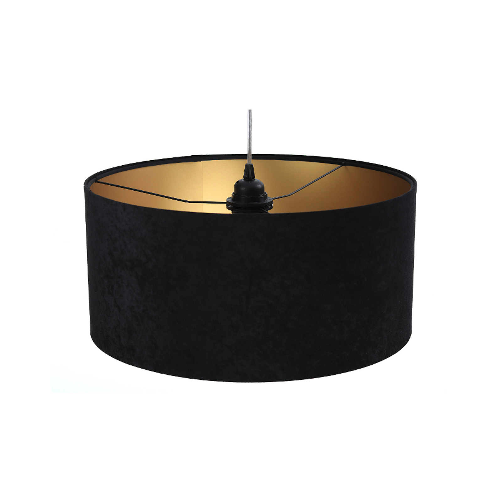 Lampa wisząca Salina, czarna/złota, Ø 40 cm